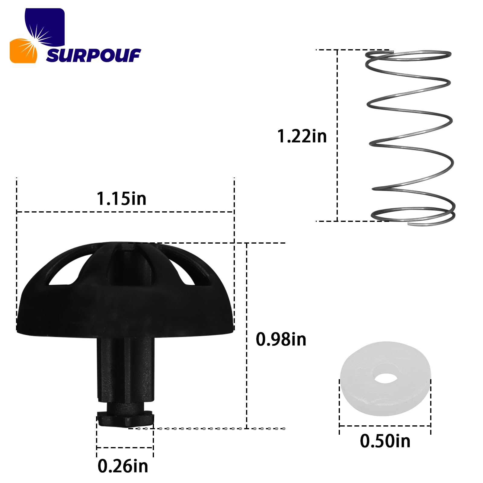 2 Pack Coffee Replacement Brew Basket Spring Loaded Stopper Kits Fits For Mr. Coffee Hamilton Parts Number 990117900 990237500 C
