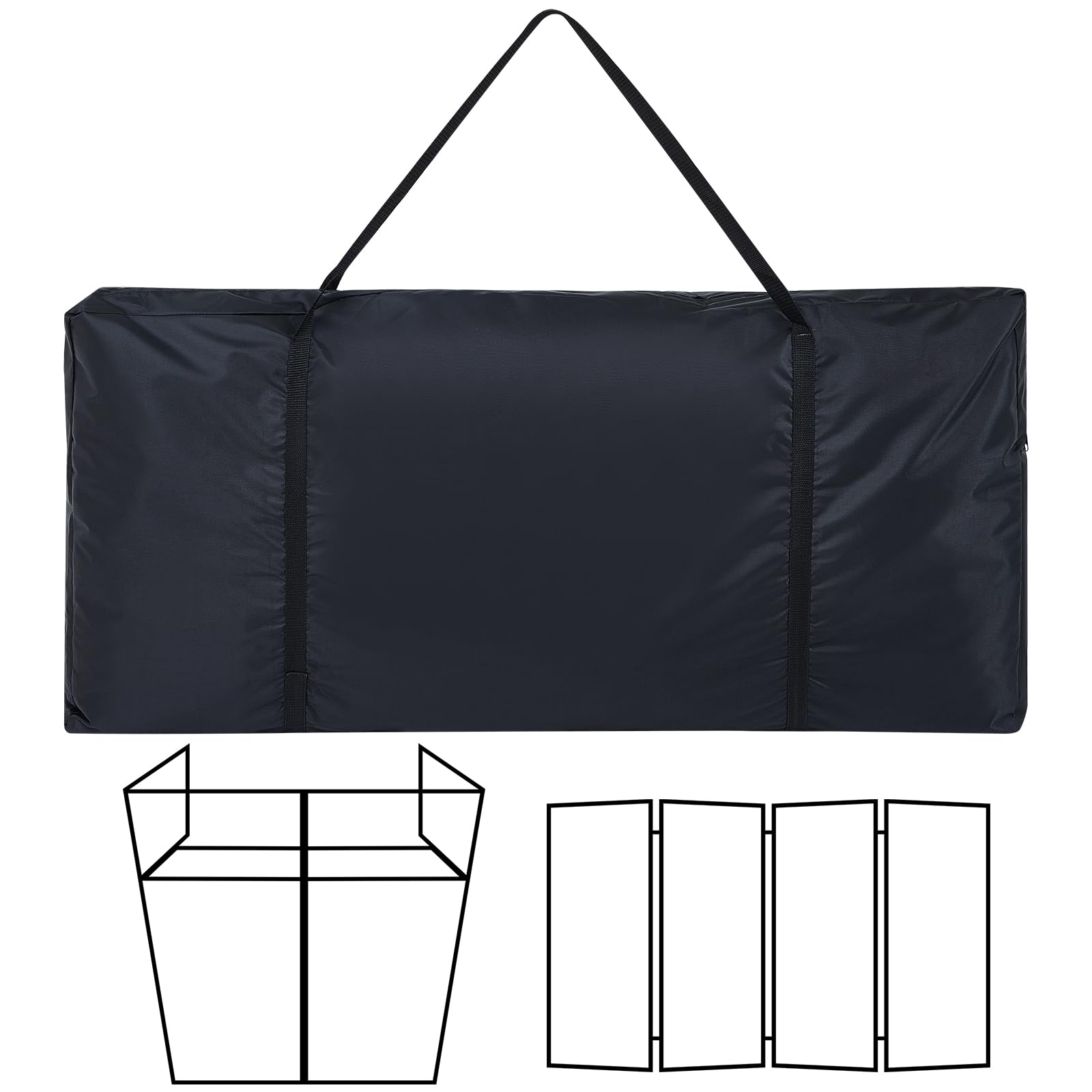 Huhumy DJ Booth Carrying Bag DJ Facade Panel Carry Bag Black DJ Bag Facade Bag Reinforced Replacement, 46.5 x 22 x 4.7