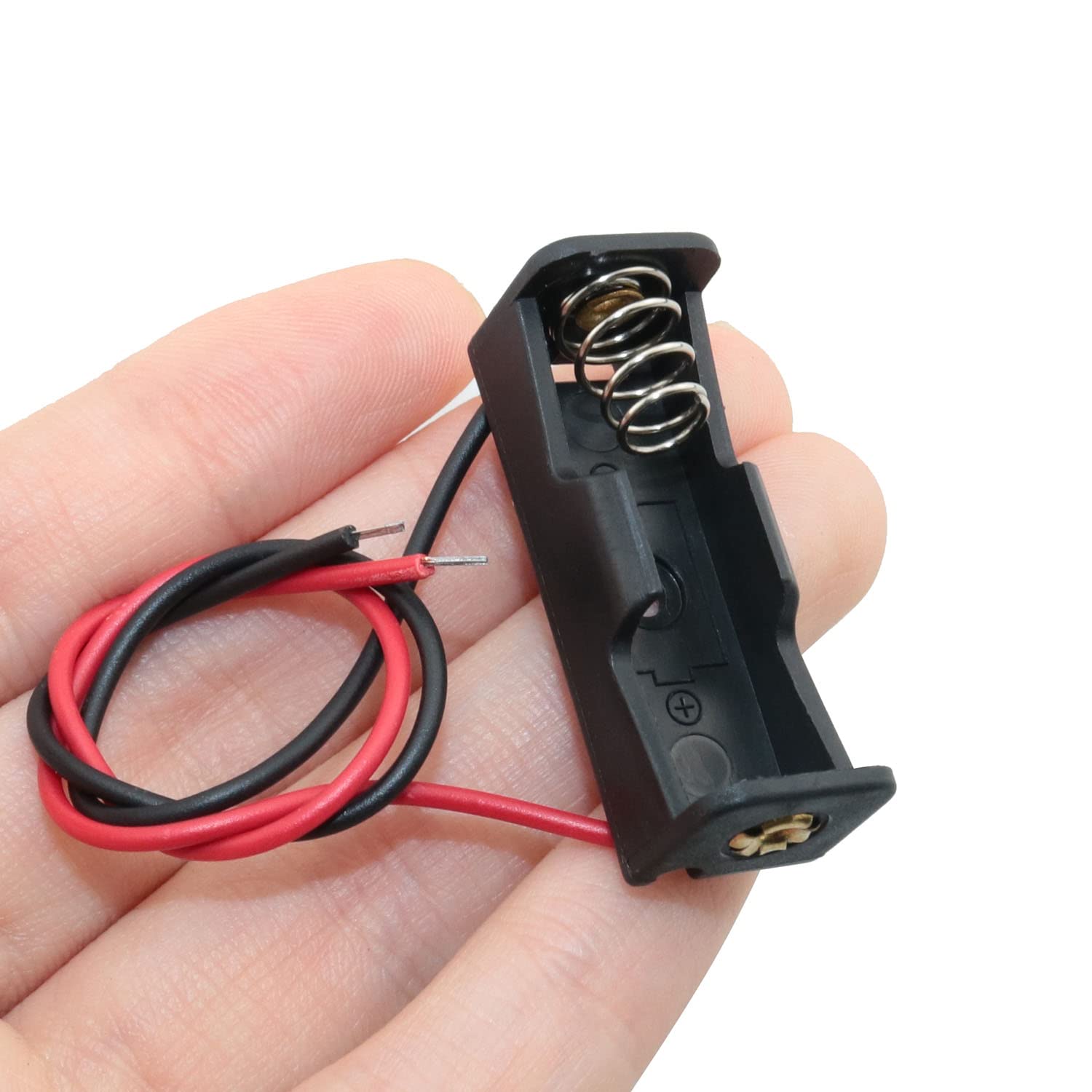 Luorng 10Pcs 12V 23A Battery Holder, Battery Case With Leads Wires, Black