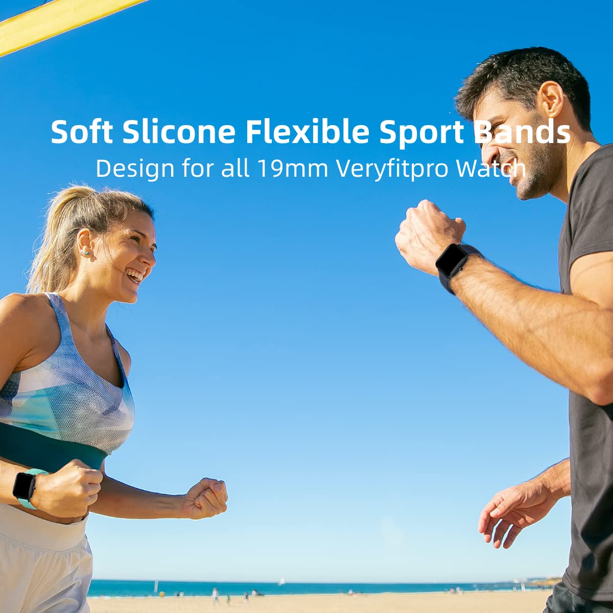 E Ecsem Replacement Watch Bands For Veryfitpro Id205L Smart Watch And Id205G,Id205S,Id205U,Sw020,Sw023,Sw025 Smart Watch Silicon