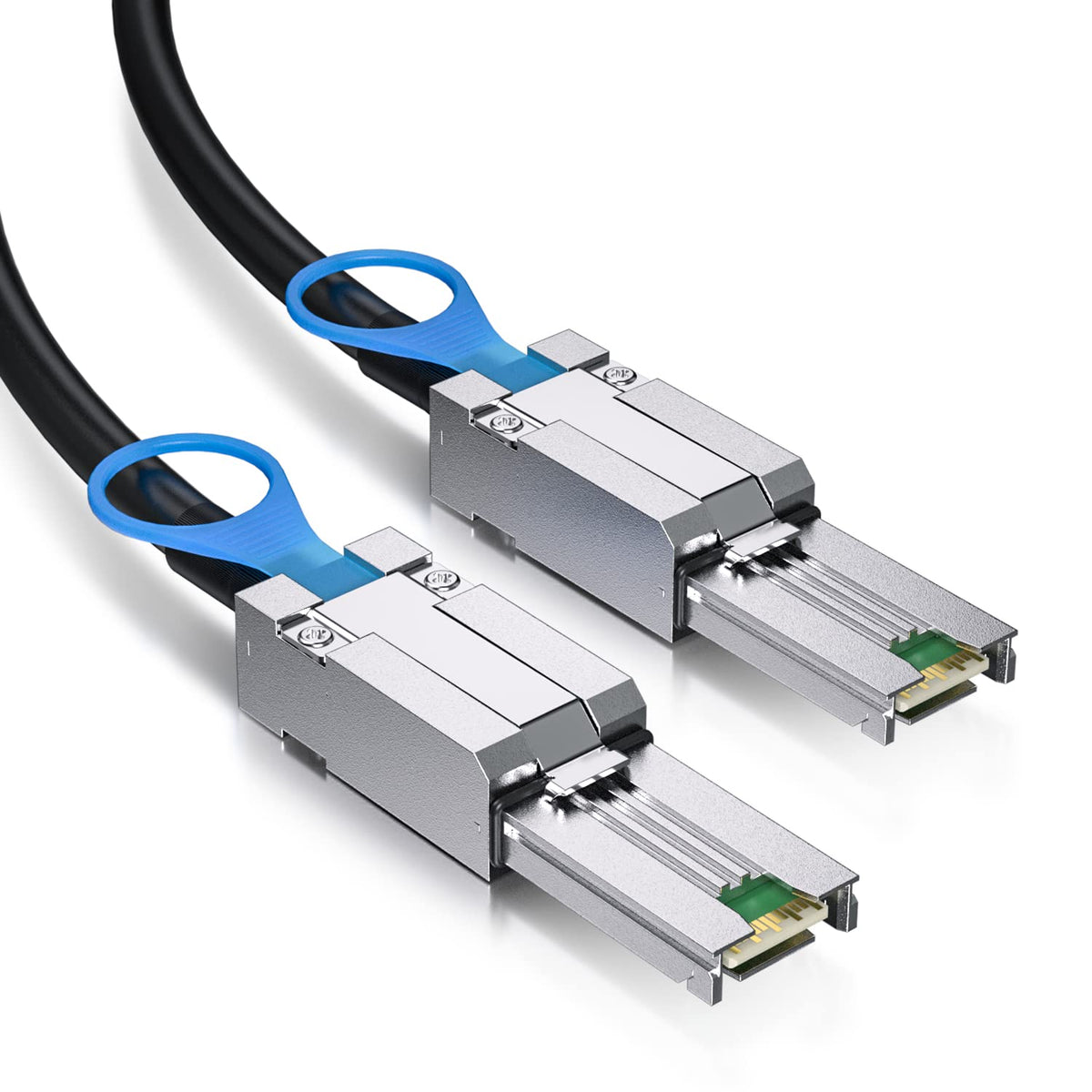 Ipolex External Mini Sas Hd Sff 8088 To Mini Sas Sff 8088 Hybrid Cable For Server, Raid Card & Pci Express Controller, 0.5 M(1.6