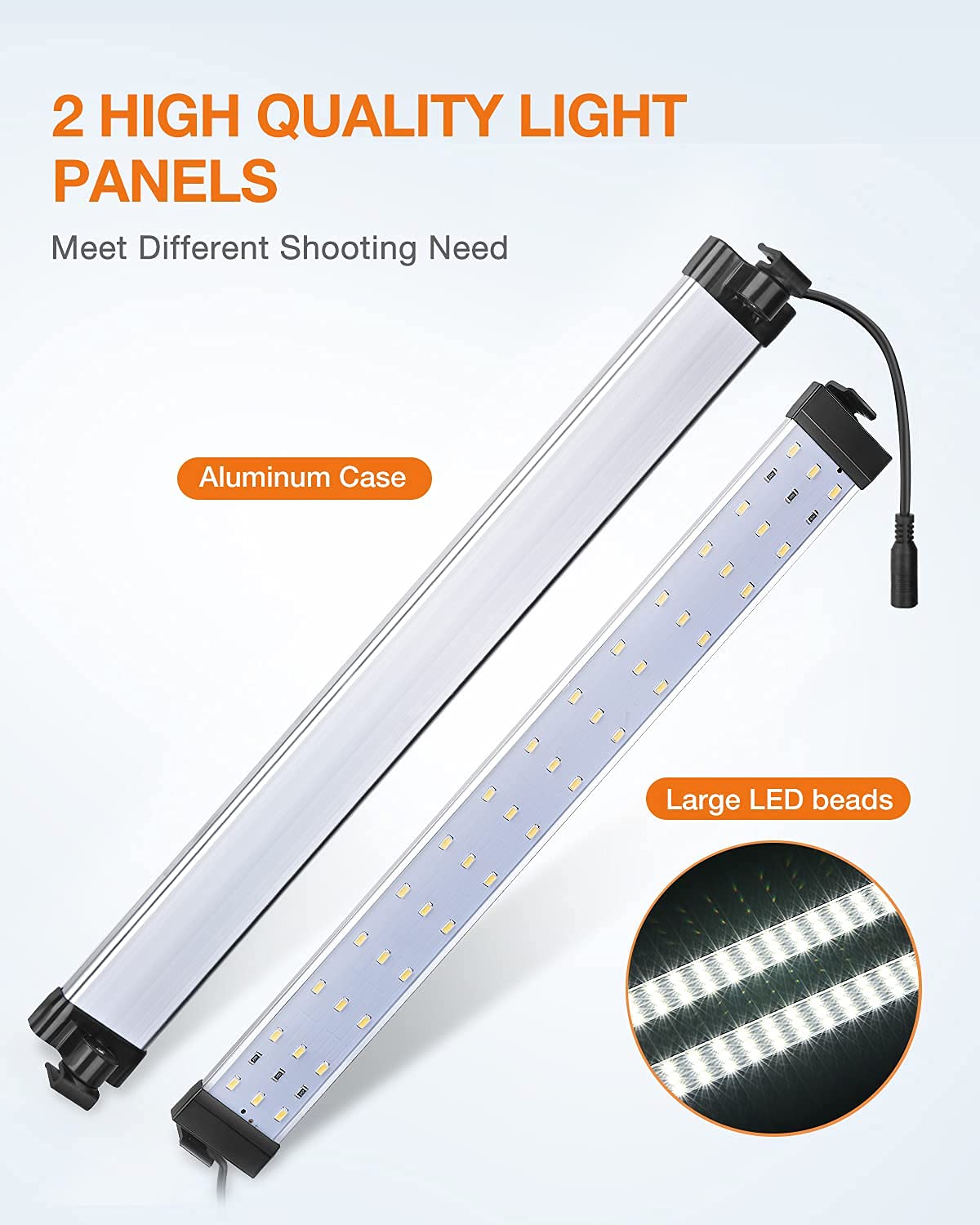 Yesker Photo Light Box, 24X24X24 Inch Portable Lighting Tent Kit Brightness Adjustable Studio Photography Booth With 126 Large L