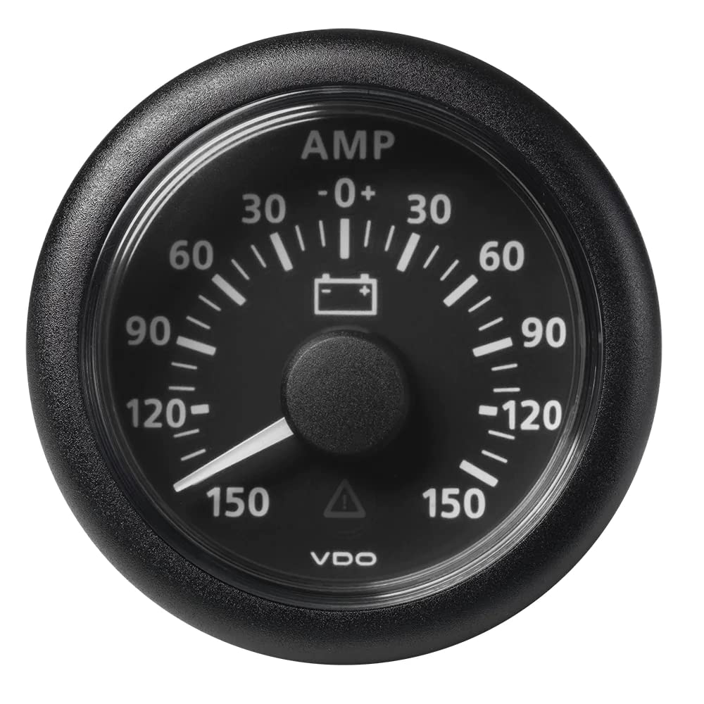 Vdo A2C59512329 Marine 2-1/16 [52Mm] Viewline Battery Status Gauge -150/+150Amp - 8 To 32V - Black Dial & Bezel,WBHDWB08MBCYX55