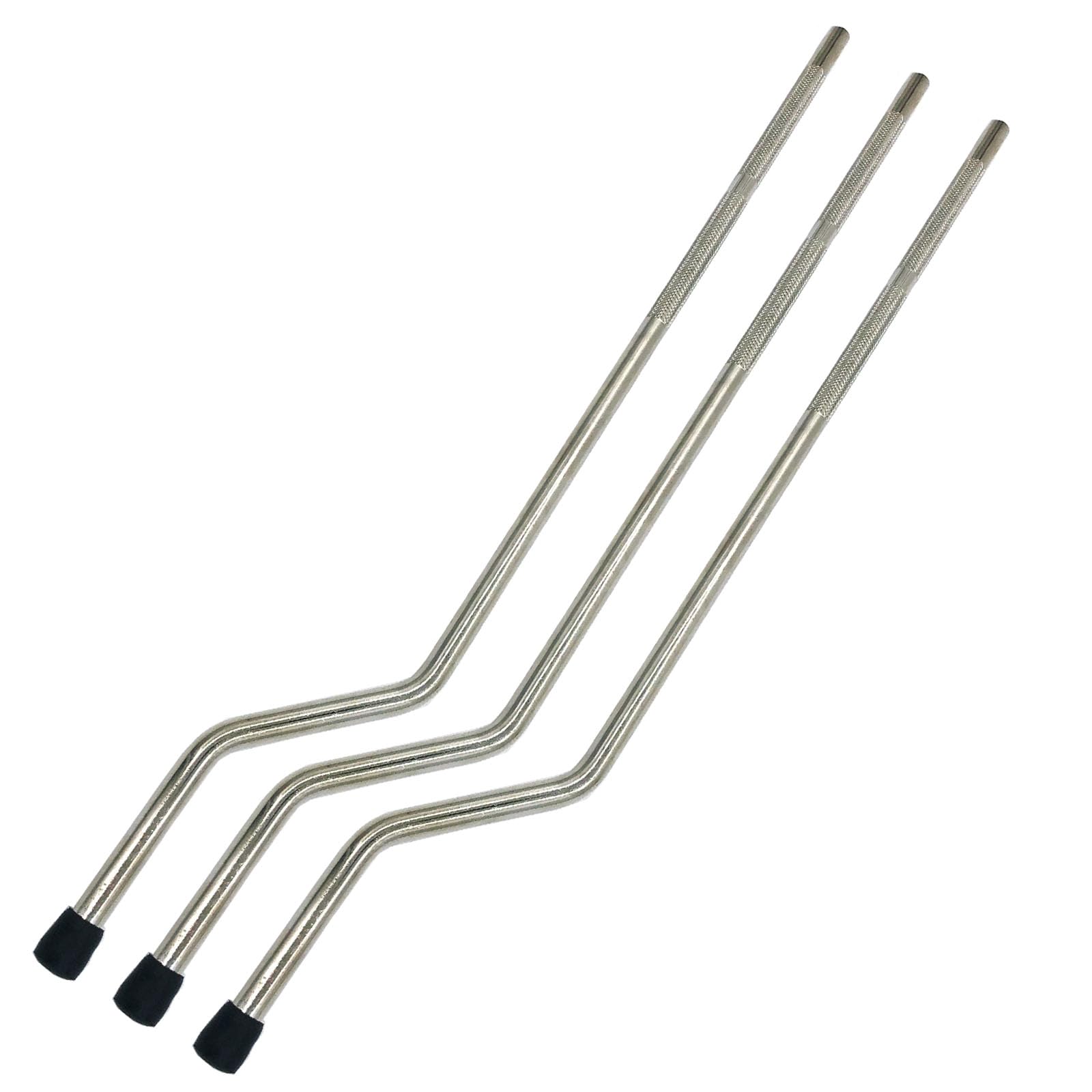 TUOREN 3Pcs Floor Tom Drum Legs Bent Metal Bass Tom Drum Legs with Anti-Slip Feet Kit for Percussion Drum Set Replacement Parts 