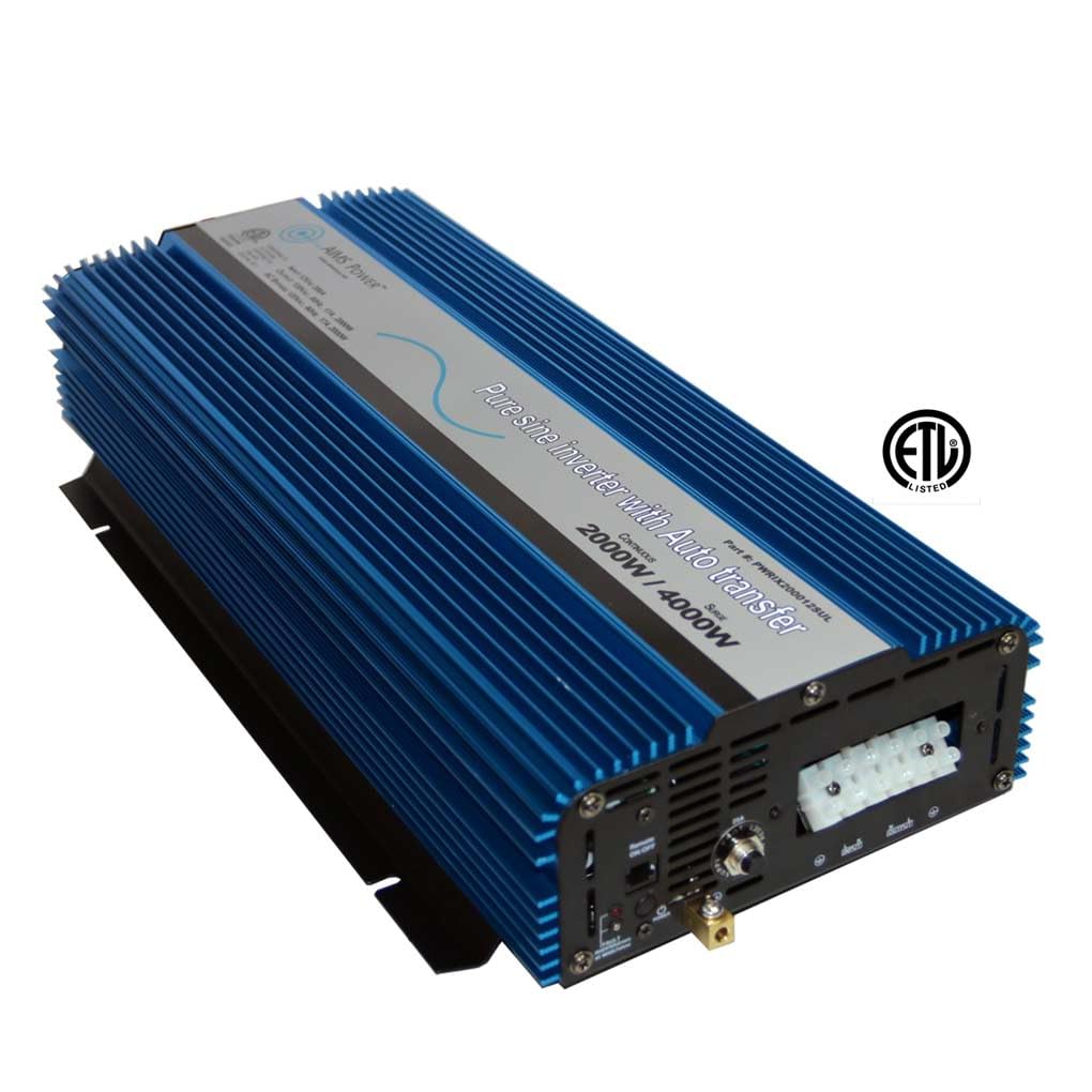 Aims Power Pwrix200012Sul 2000 Watt Pure Sine Inverter With Transfer Switch 12 Vdc To 120 Vac Etl Listed