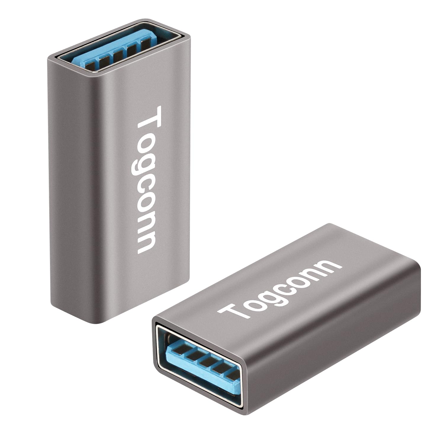 Togconn Female To Female Usb Adapter(2 Pack), Usb Type A 3.0 Female To Female 3.0 Cable Coupler, High Speed Usb Extension Connec