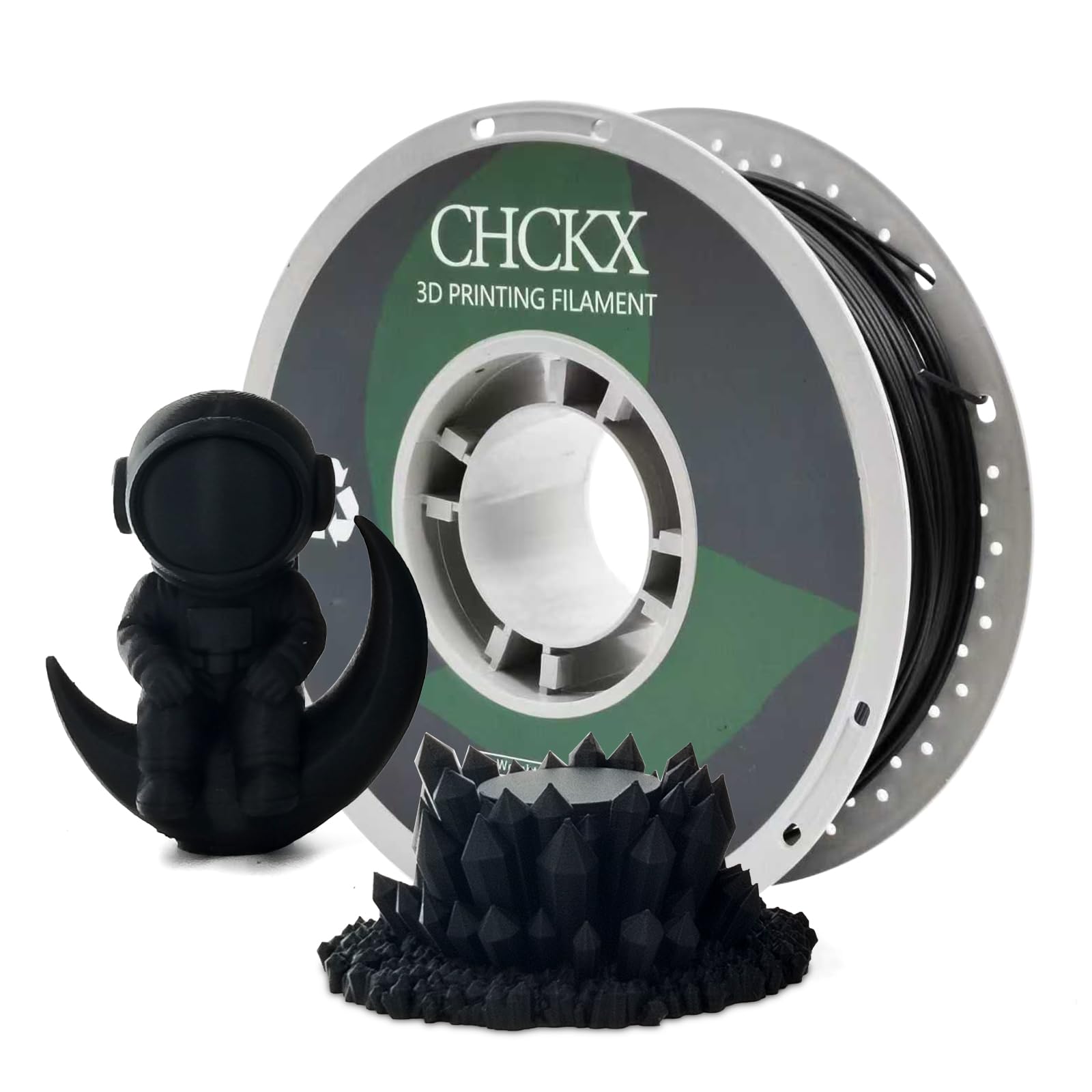 CHCKX PETG Glass Fiber 3D Printer Filament, Dimensional Accuracy +/- 0.03 mm, 1kg Spool(2.2lbs), 1.75 mm Fit for Most 3D Printer