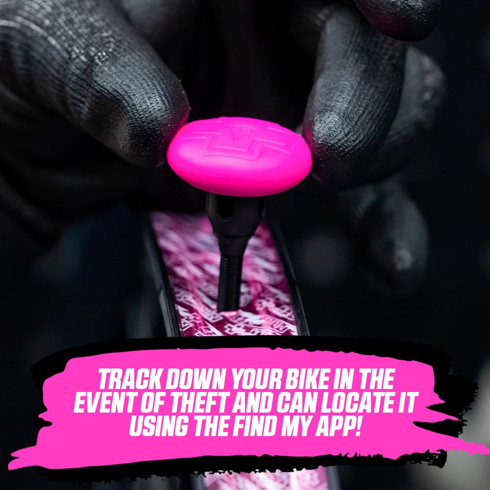 Muc-Off Stealth Tubeless Airtag Holder - Hidden Air Tag Holder For Bike Compatible With Apple Airtag - Anti-Theft Protection Air