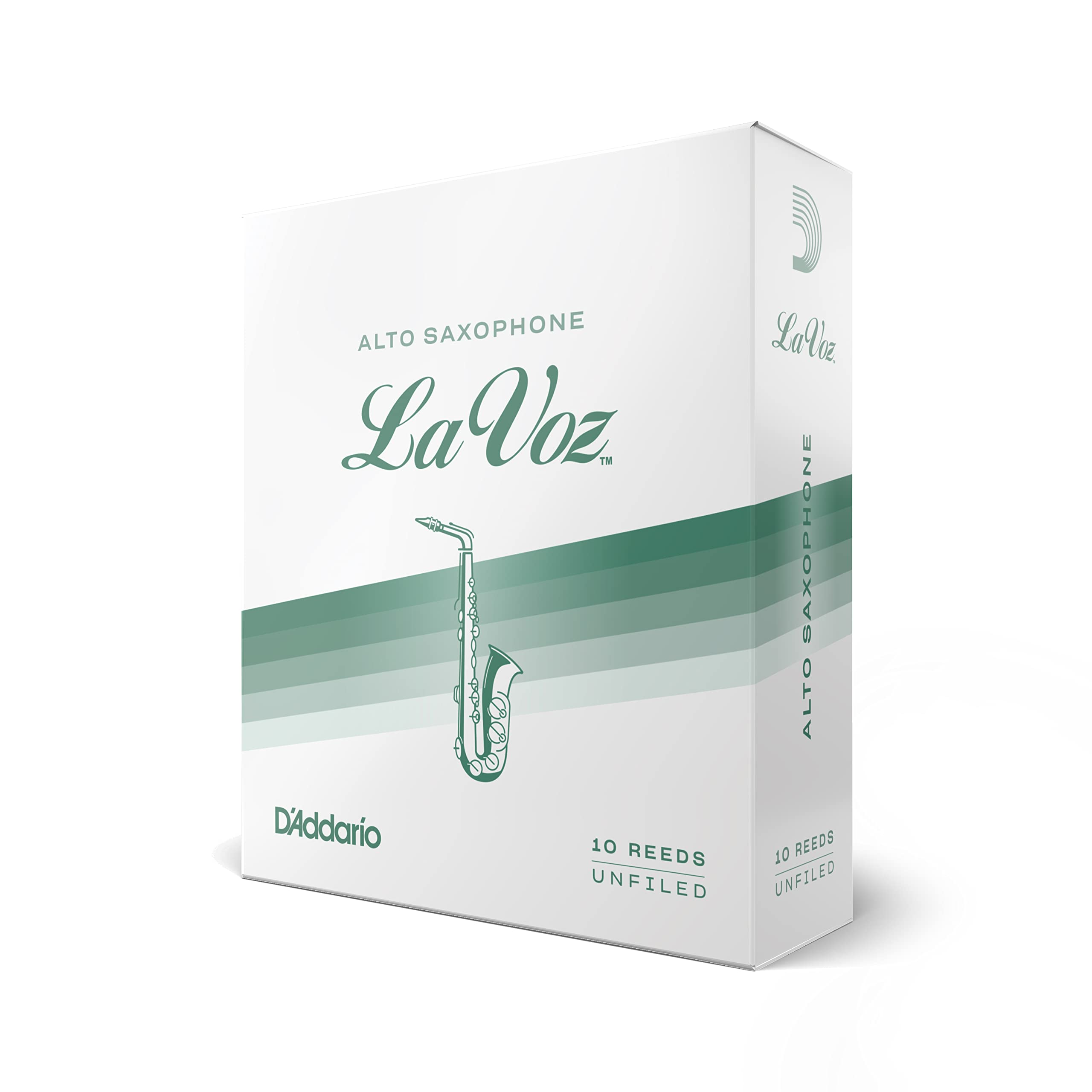DAddario La Voz Alto Sax Reeds - Alto Saxophone Reeds - RJC10SF - Unfiled Cut - Soft - 10-Pack