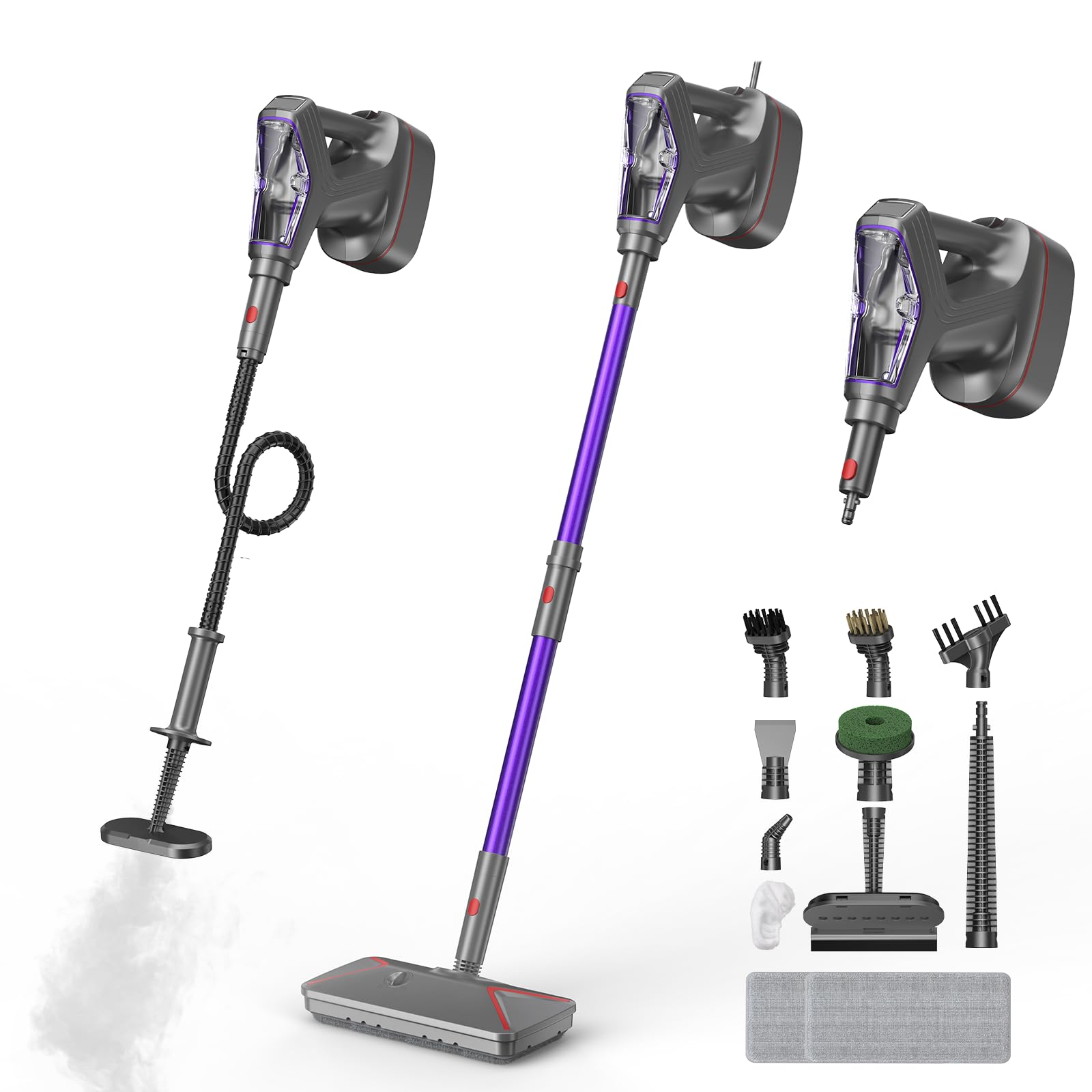 Steam Mop For Floor Cleaning   29 In 1 Heavy Duty Powerful Handheld Steam Cleaner Auto & Manual Steam For Hardwood Tile Laminate