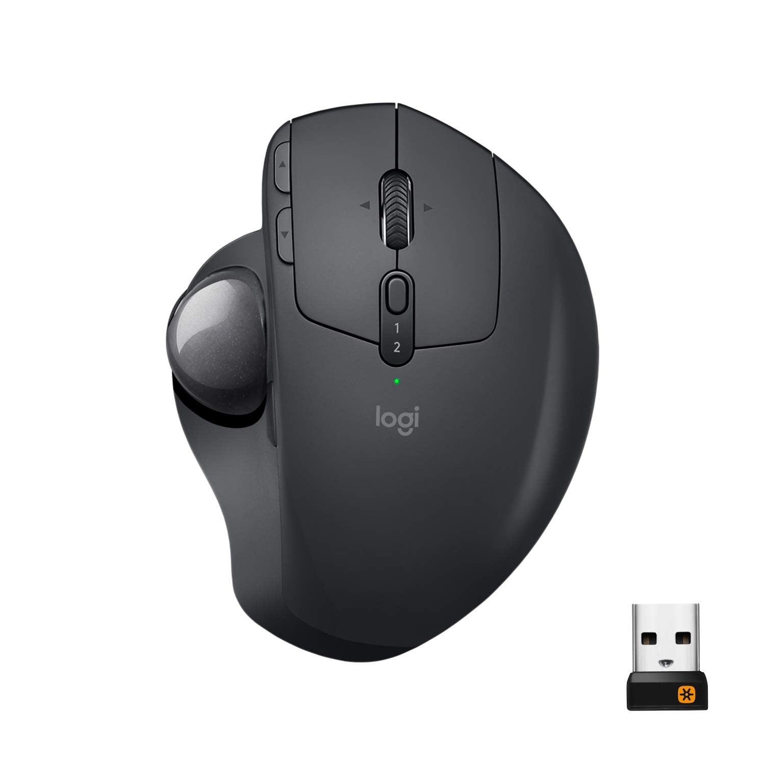 Logitech Mx Ergo Wireless Trackball Mouse, Ergonomic Design, Move Content Between 2 Windows And Apple Mac Computers (Bluetooth O