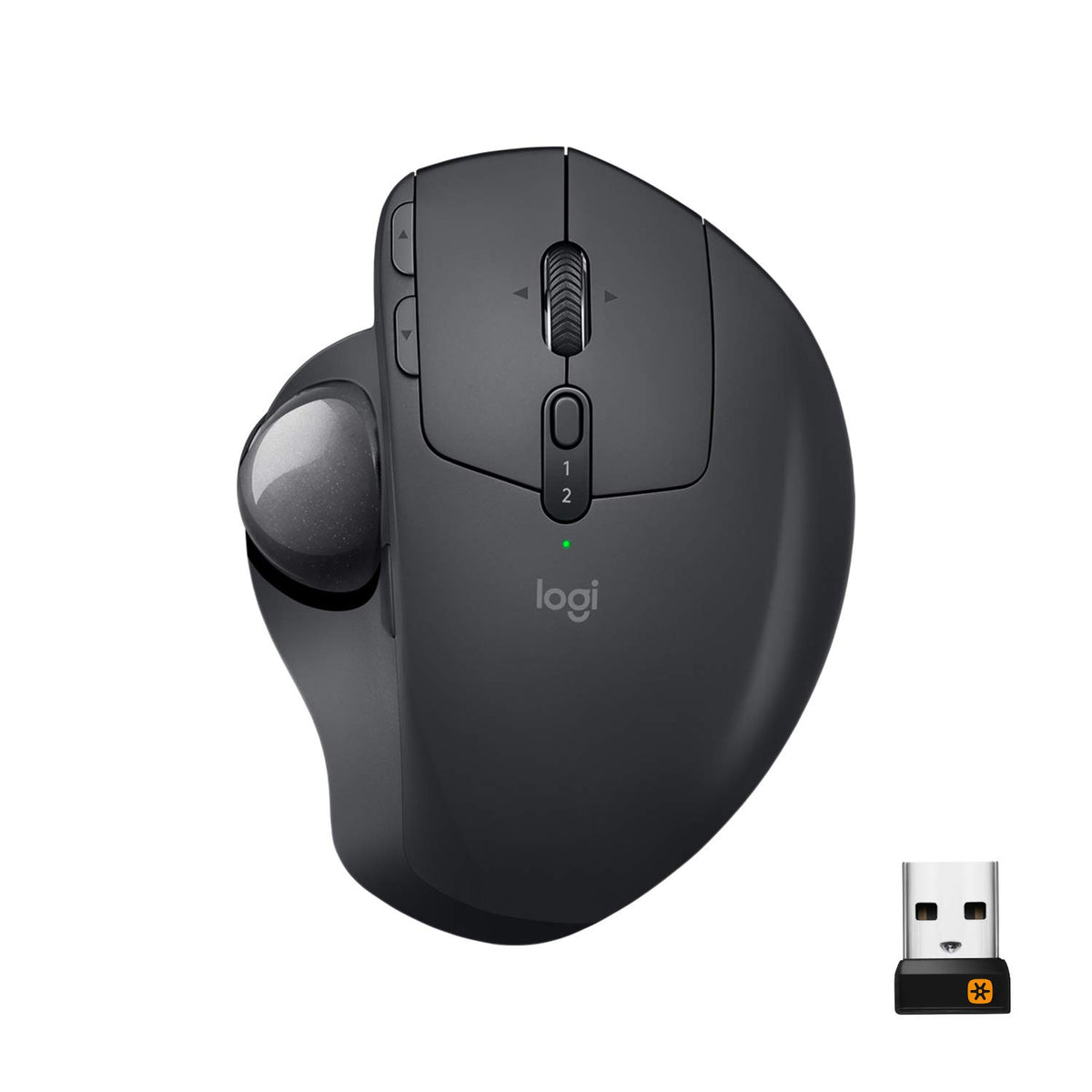 Logitech Mx Ergo Wireless Trackball Mouse, Ergonomic Design, Move Content Between 2 Windows And Apple Mac Computers (Bluetooth O