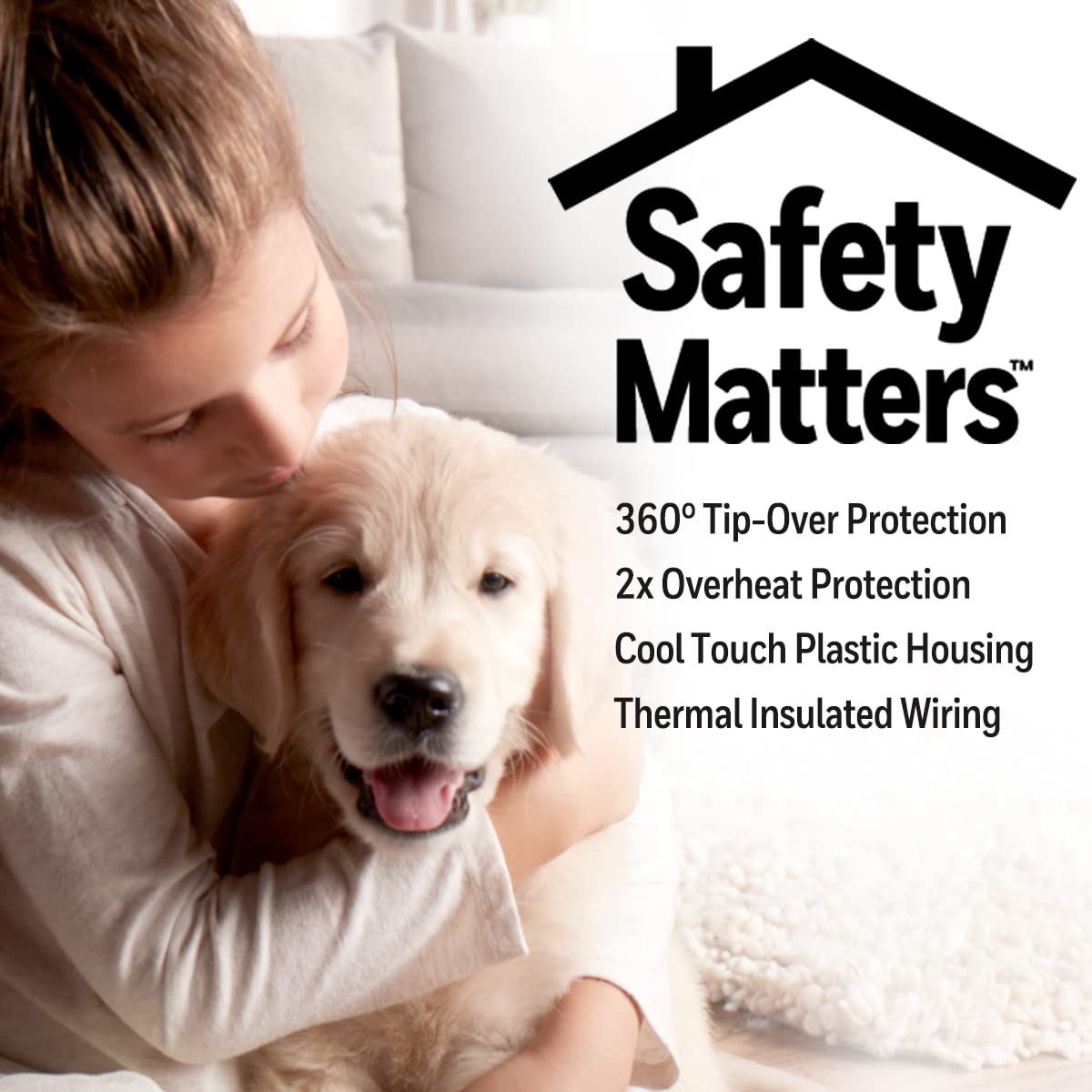 Honeywell 360 Degree Surround Fan Forced Heater For Home, Bedroom, Or Office. Energy Efficient Portable Heater With Adjustable T