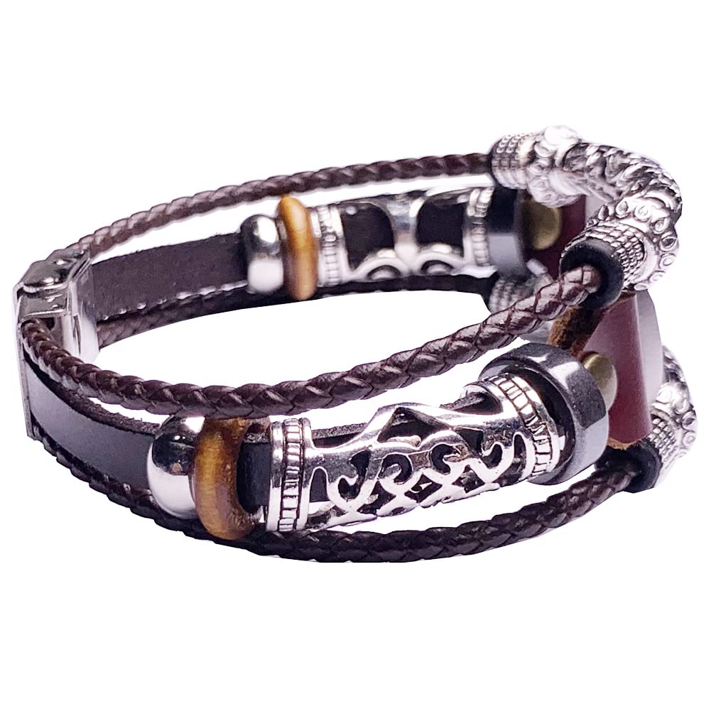 Vintage_Band Bling Beaded Luxe Bands With Stainless Steal Connector For Women Girls, M/L Mesh Band Compatible With Fitbit Luxe,C