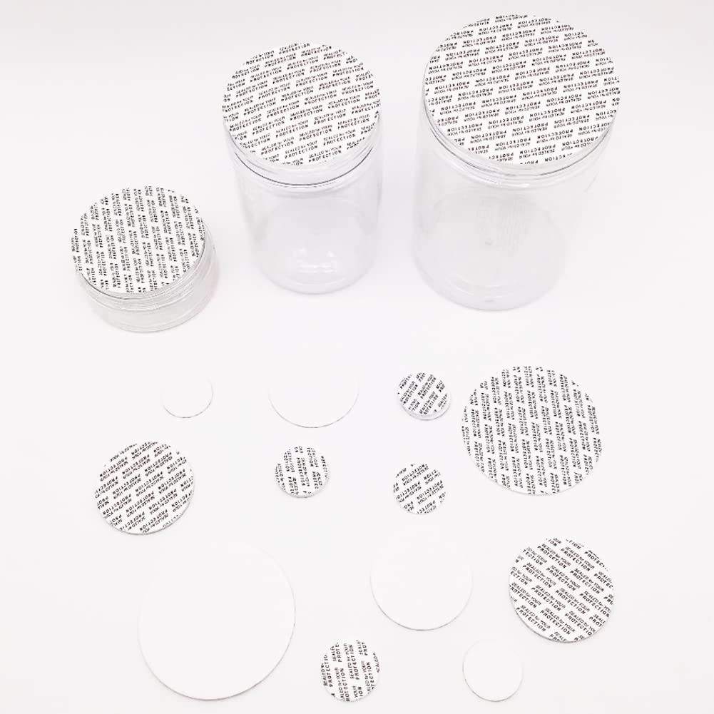 Nanshine 500Pcs 63Mm(2.5') Pressure Activated Seals Cap Liners Red Foam Sealing Inserts For Glass & Plastic Jar Bottles Containers No Induction Sealer Needed