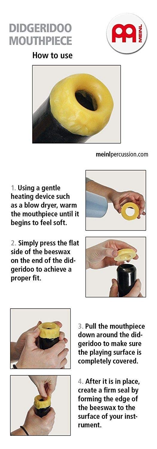 Meinl Percussion Mouthpiece, Fits All Didgeridoos Made From 100% Pure Beeswax, 2 Year Warranty (Ddg Mp)