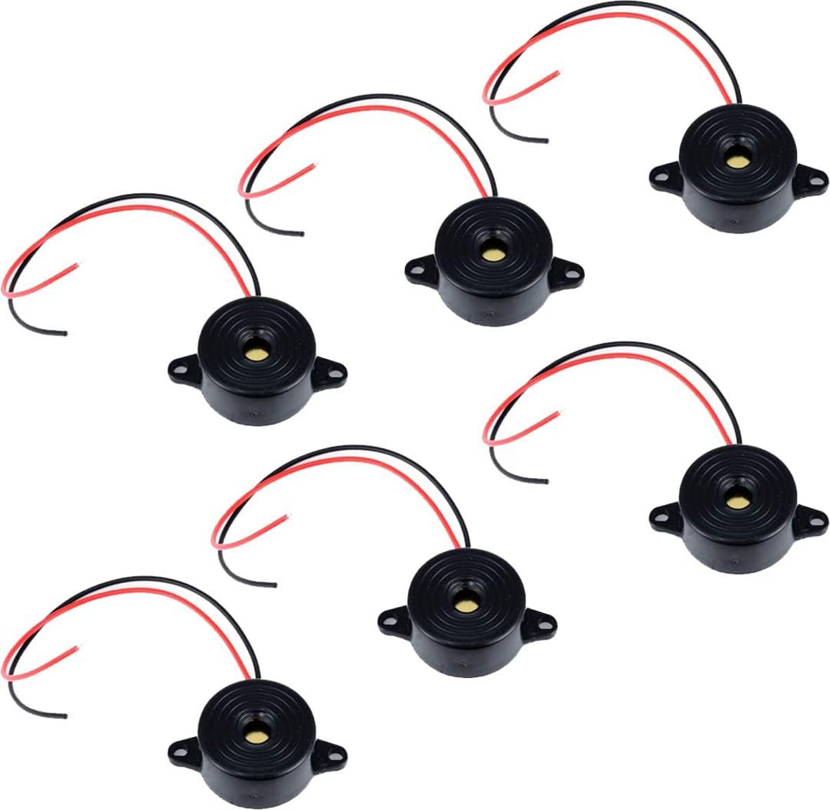 6 Pack 3 24V Piezo Electric Tone Buzzer Alarm Dc 3 24 V For Physics Circuits Continuous Sound