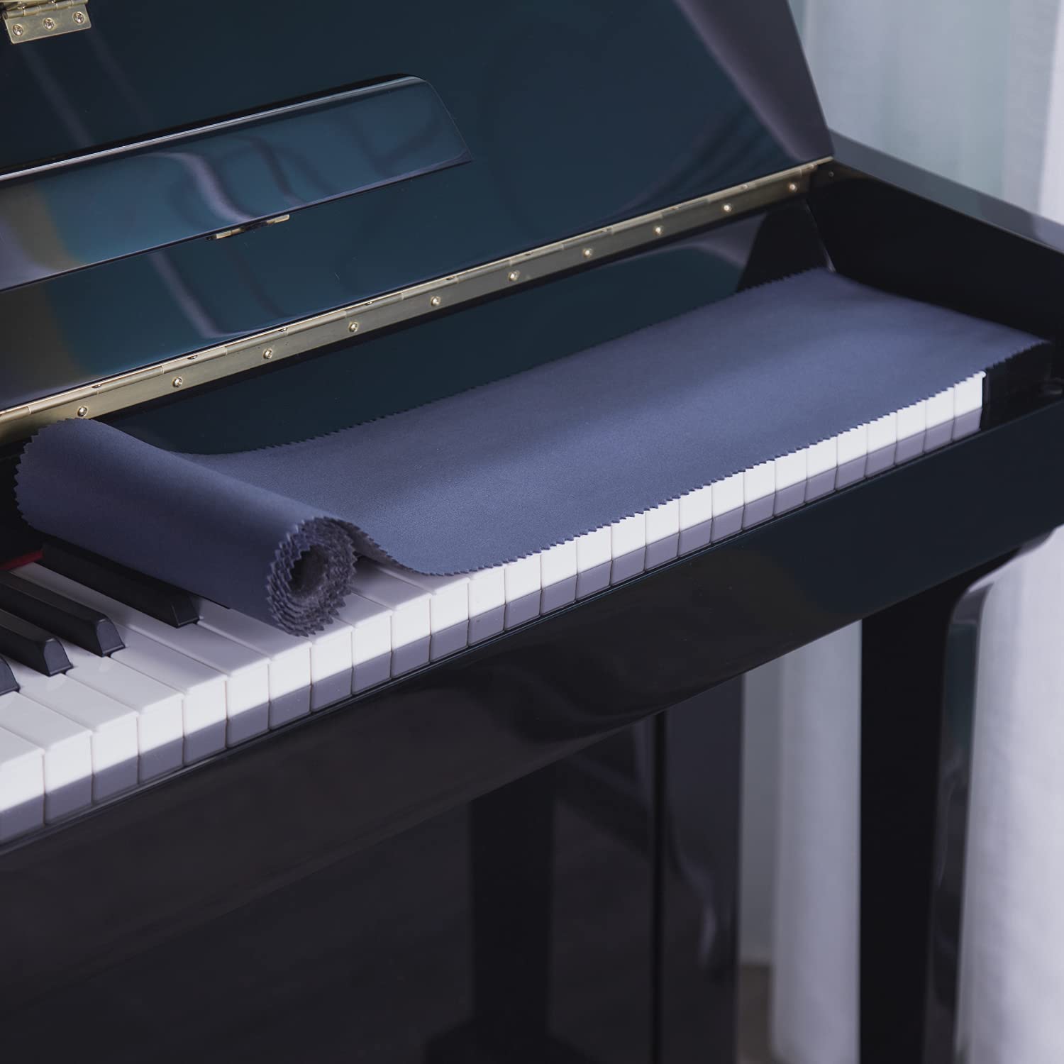 Mooson Piano Keyboard Anti Dust Cover High Technology Fabric Key Cover Cloth Fit For Upright Piano, Electric Piano & Grand Piano