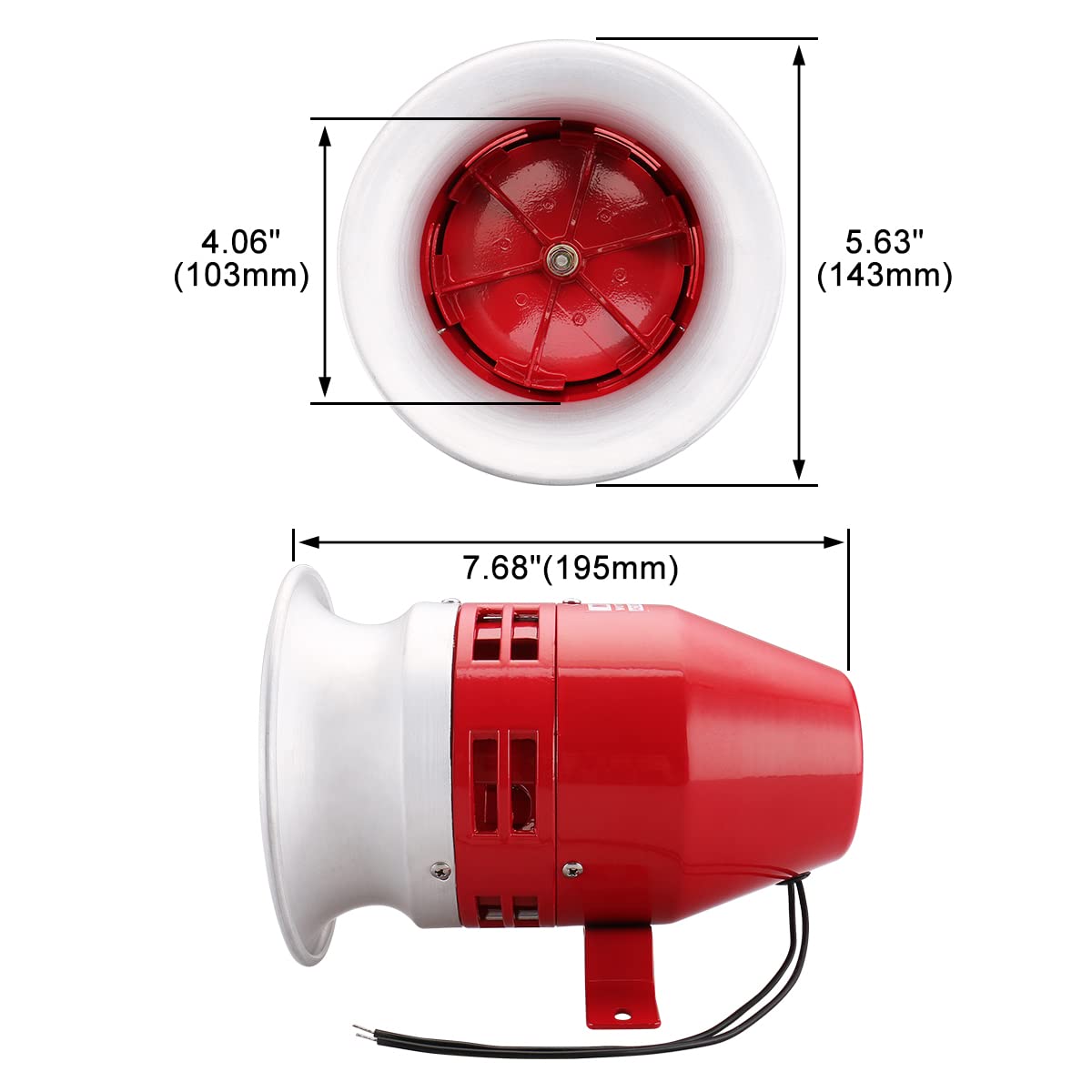 Baomain Motor Horn Siren Buzzer Ms 390 Ac 110V 0.93A 125Db Decibel Security