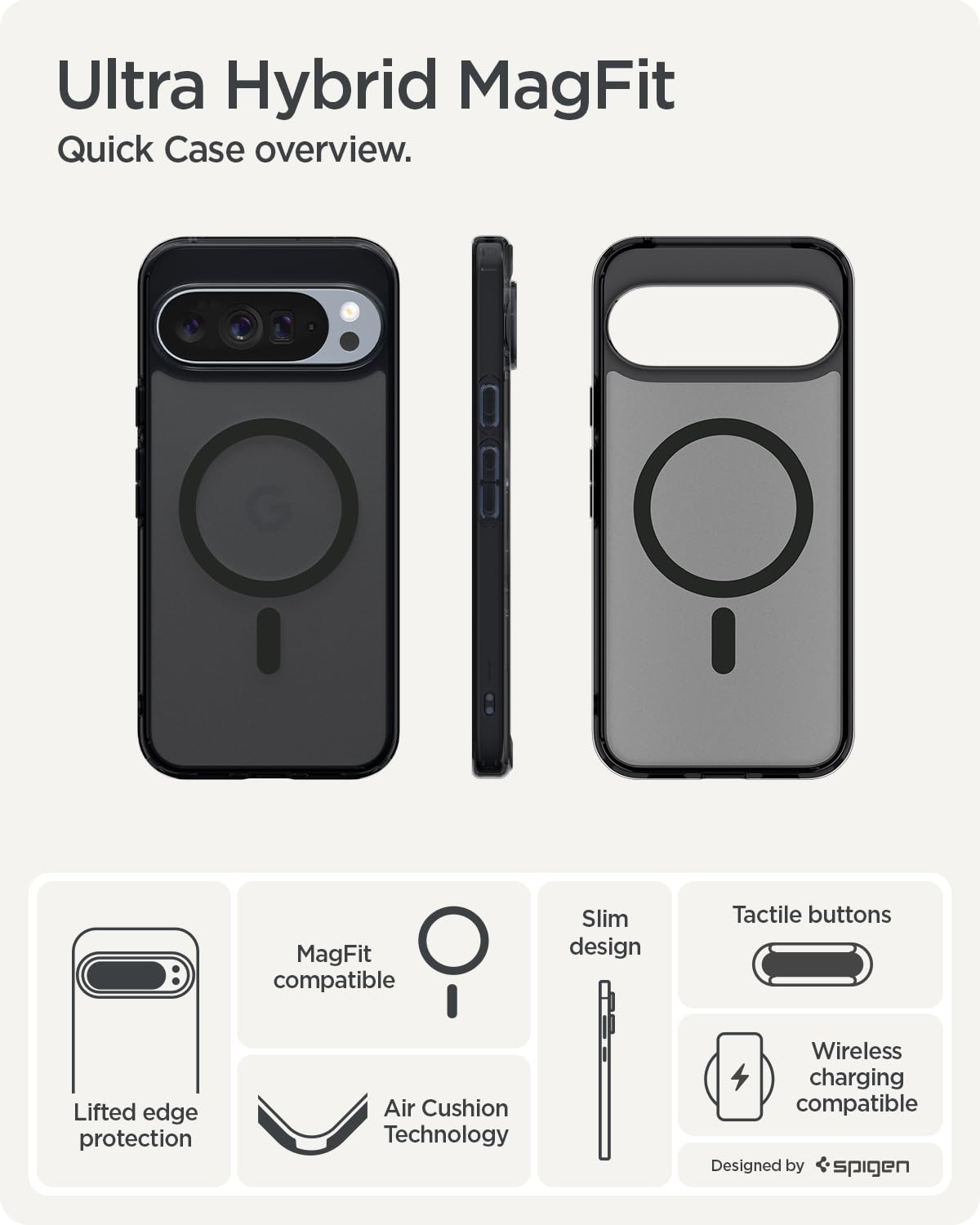 Spigen For Pixel 10 Pro Xl Case, Ultra Hybrid Magfit (2025) [Designed For Pixelsnap, Compatible With Magsafe Accessories] [Anti-