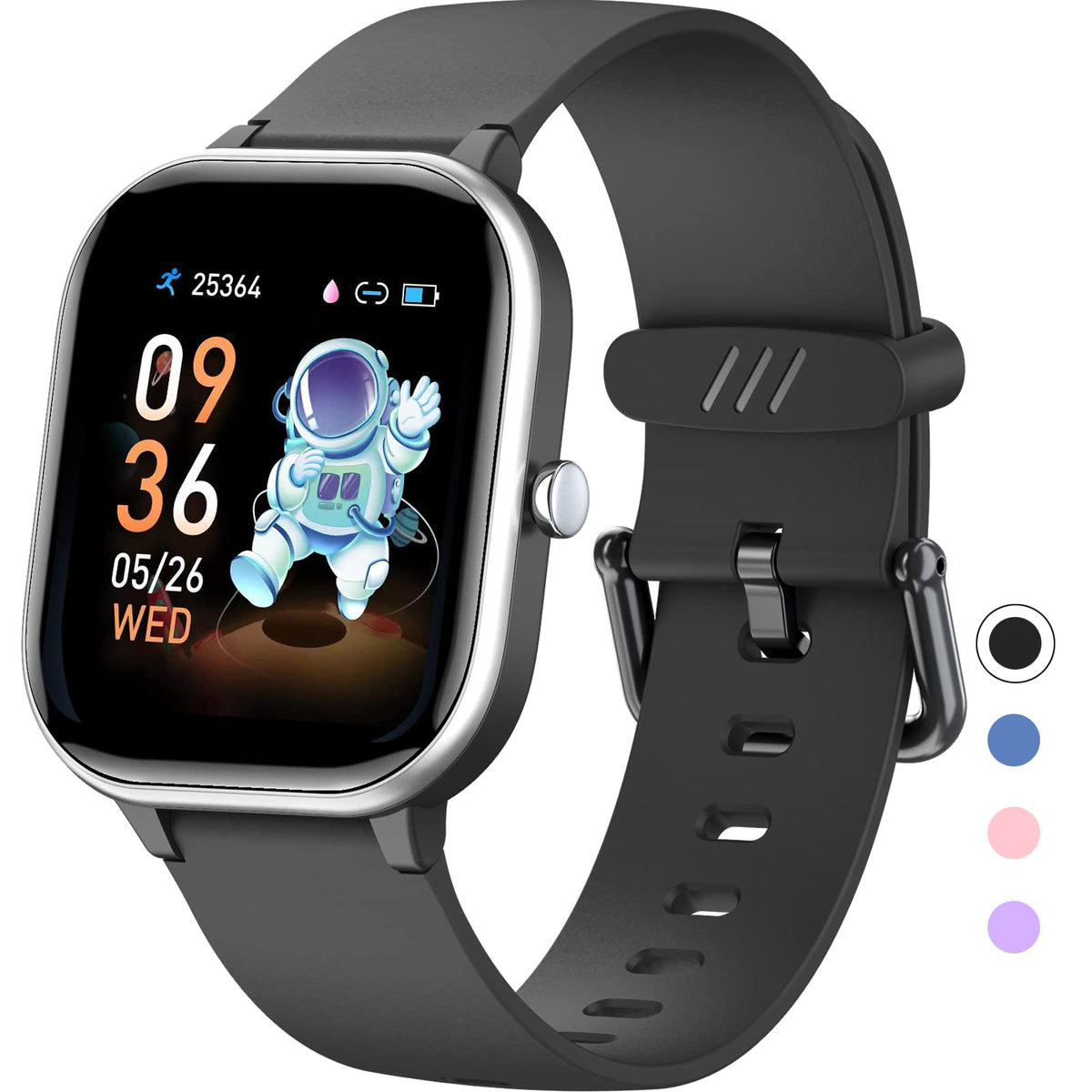 Hengto Kids Fitness Tracker Watch, Ip68 Waterproof Smart Watch With 19 Sport Modes, Pedometer, Heart Rate Monitor, 19 Sports Mod