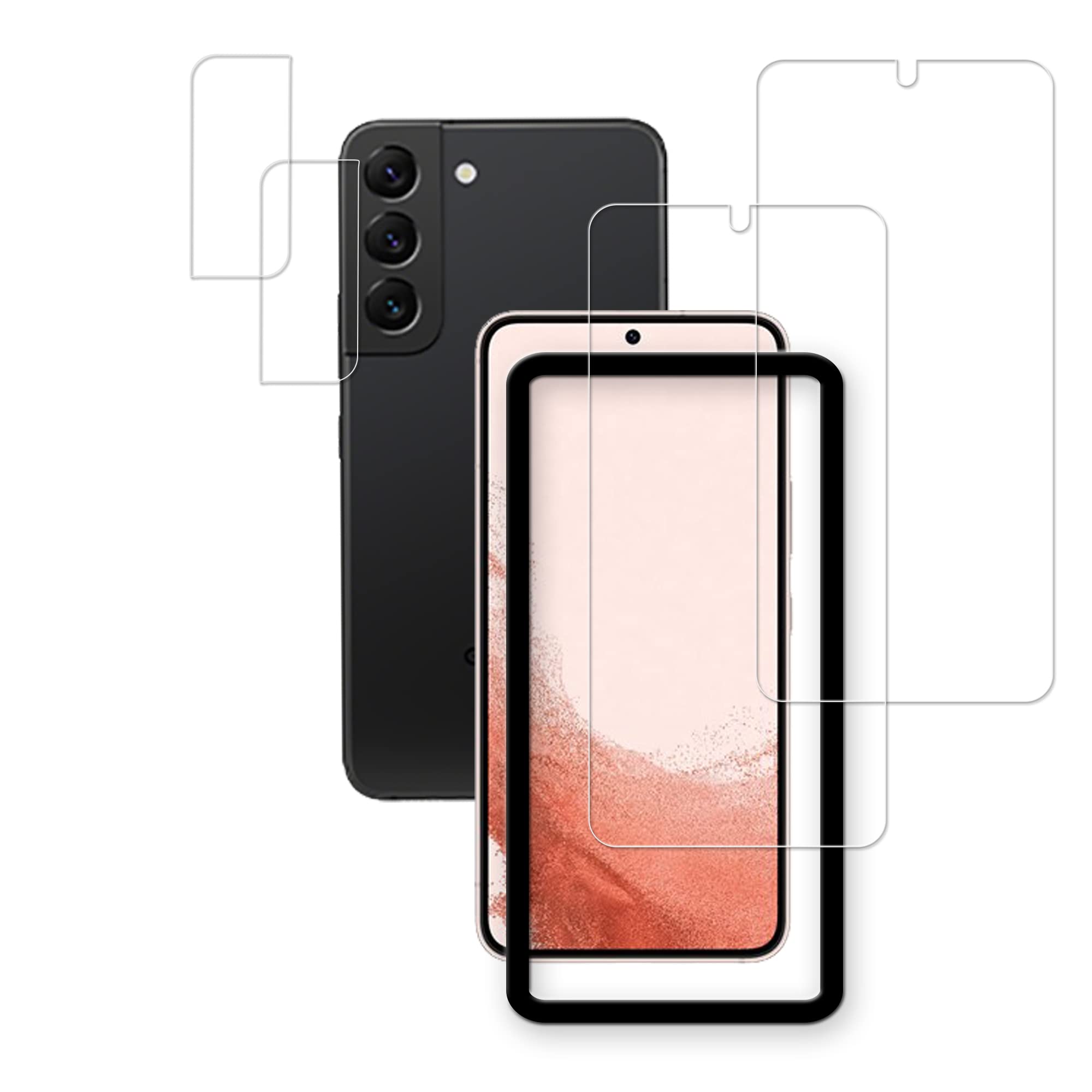 Hkkais Easy Alignment Frame Designed For Samsung Galaxy S21 5G Tempered Glass Screen Protector 2 Pack Camera Lens Protector Film