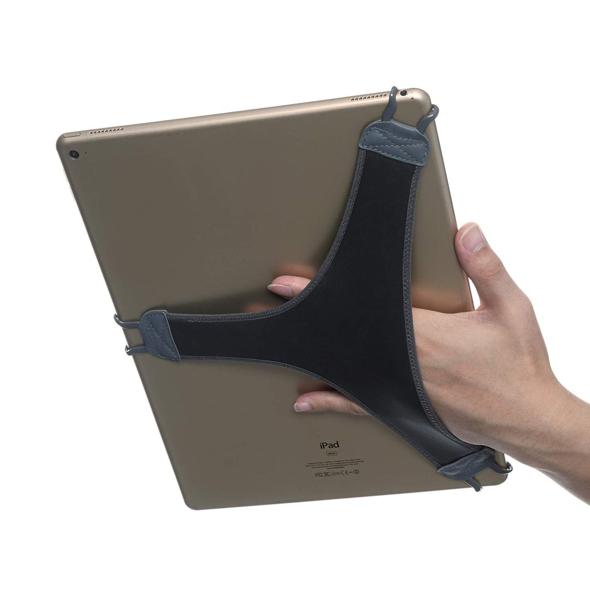 Tfy Hand Strap Holder Finger Grip With Soft Pu, Compatible With Ipad Pro 12.9 '' And More (Gray)