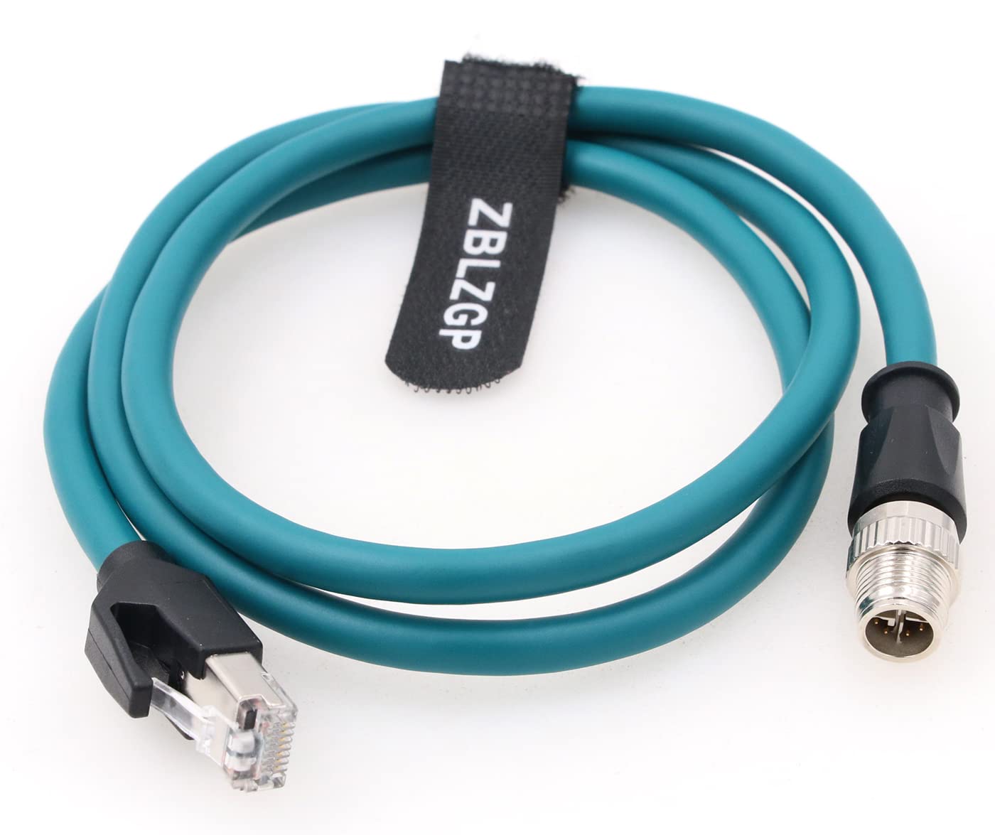 Zblzgp M12 8 Position X Code Male To Rj45 Cat7E Ethernet Shielded Cable High Speed Network For Cognex Industrial Camera 1M
