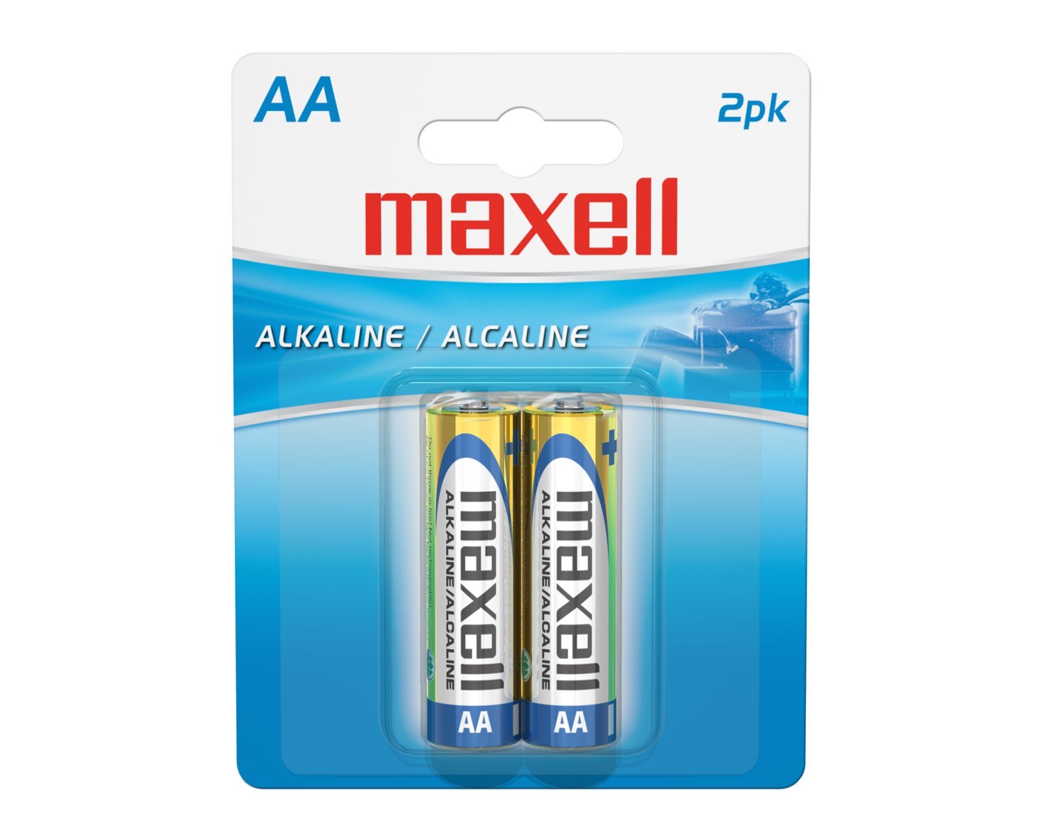 Maxell 723407 Ready-to-go Long Lasting and Reliable Alkaline Battery AA Cell 2-Pack with High Compatibility