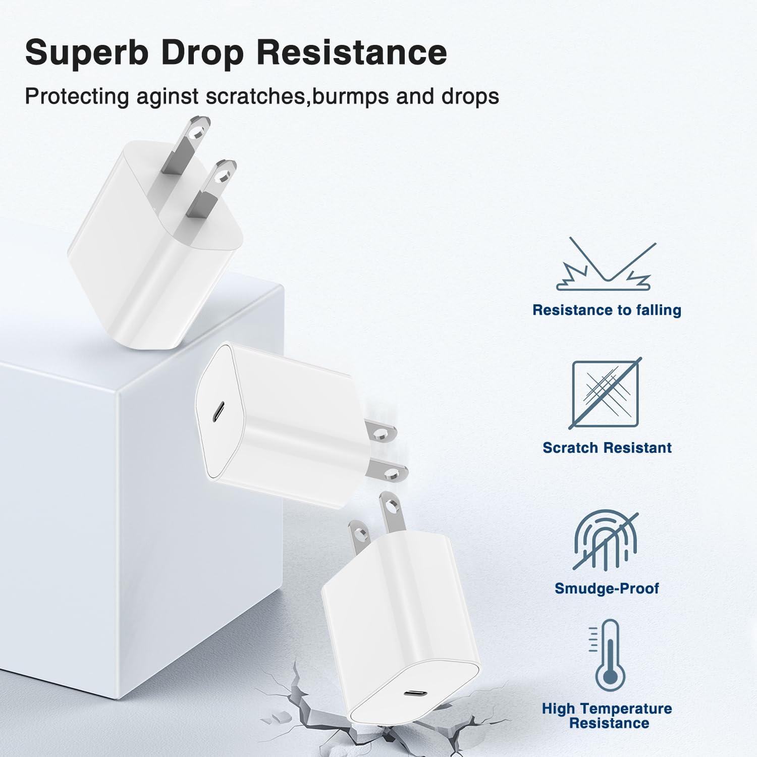 Qziiw Iphone Charger,Iphone Fast Charger,[Mfi Certified] Iphone Fast Adapter,Usb C To Lightning Charging Cable 6 Feet,20W Usb C