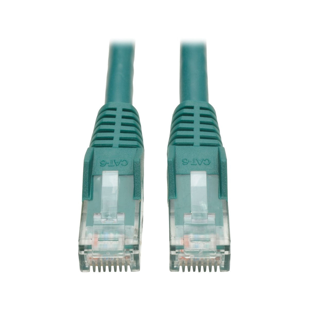 Tripp Lite Cat6 Gigabit Ethernet Snagless Molded Patch Cable 24 AWG 550MHz Premium UTP, Green, RJ45 M/M 35 (N201-035-GN)