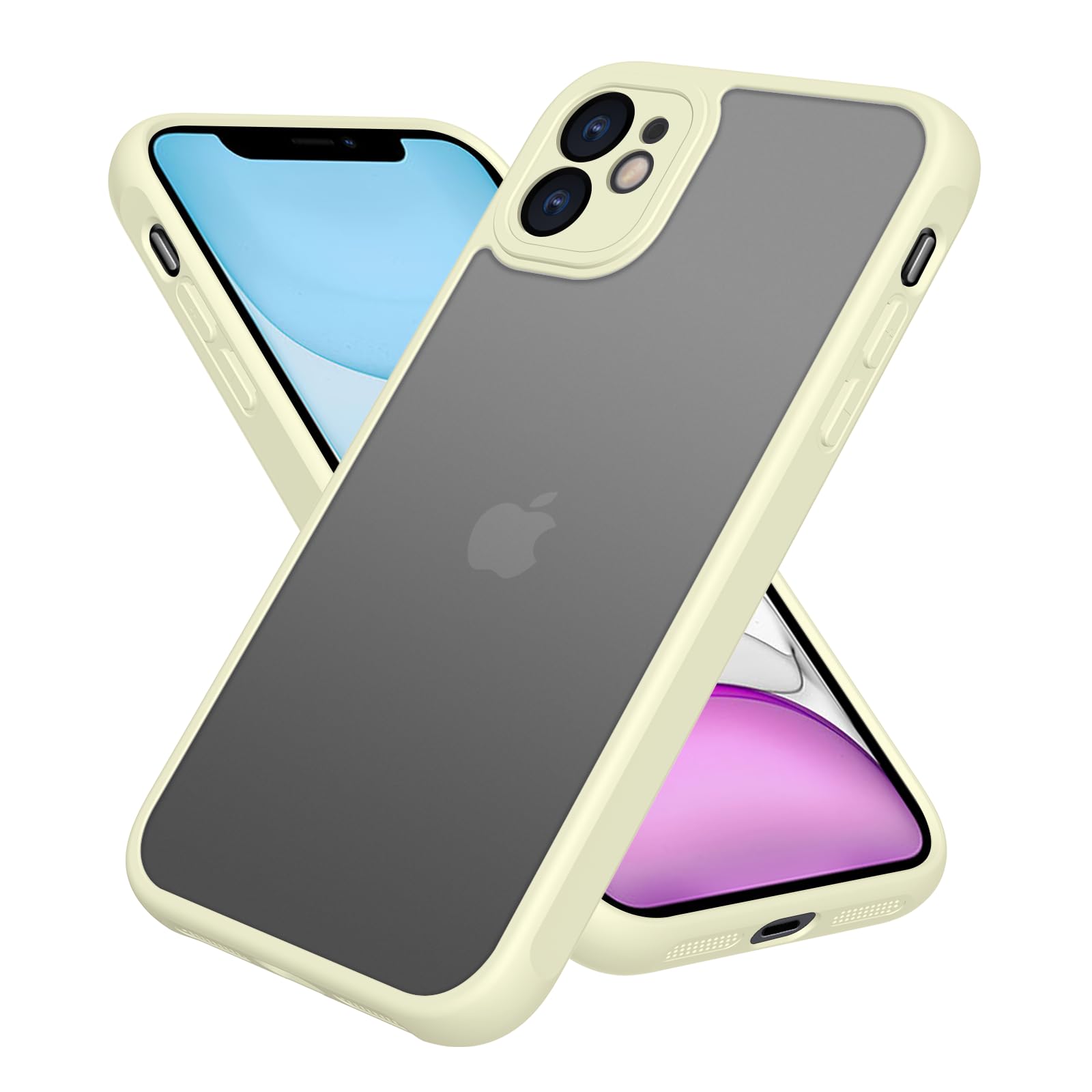 Matte Case For Iphone Case,Shockproof Protective Hard Back Slim Case For Iphone Case Inch,Frosted Translucent Back Phone Cover,