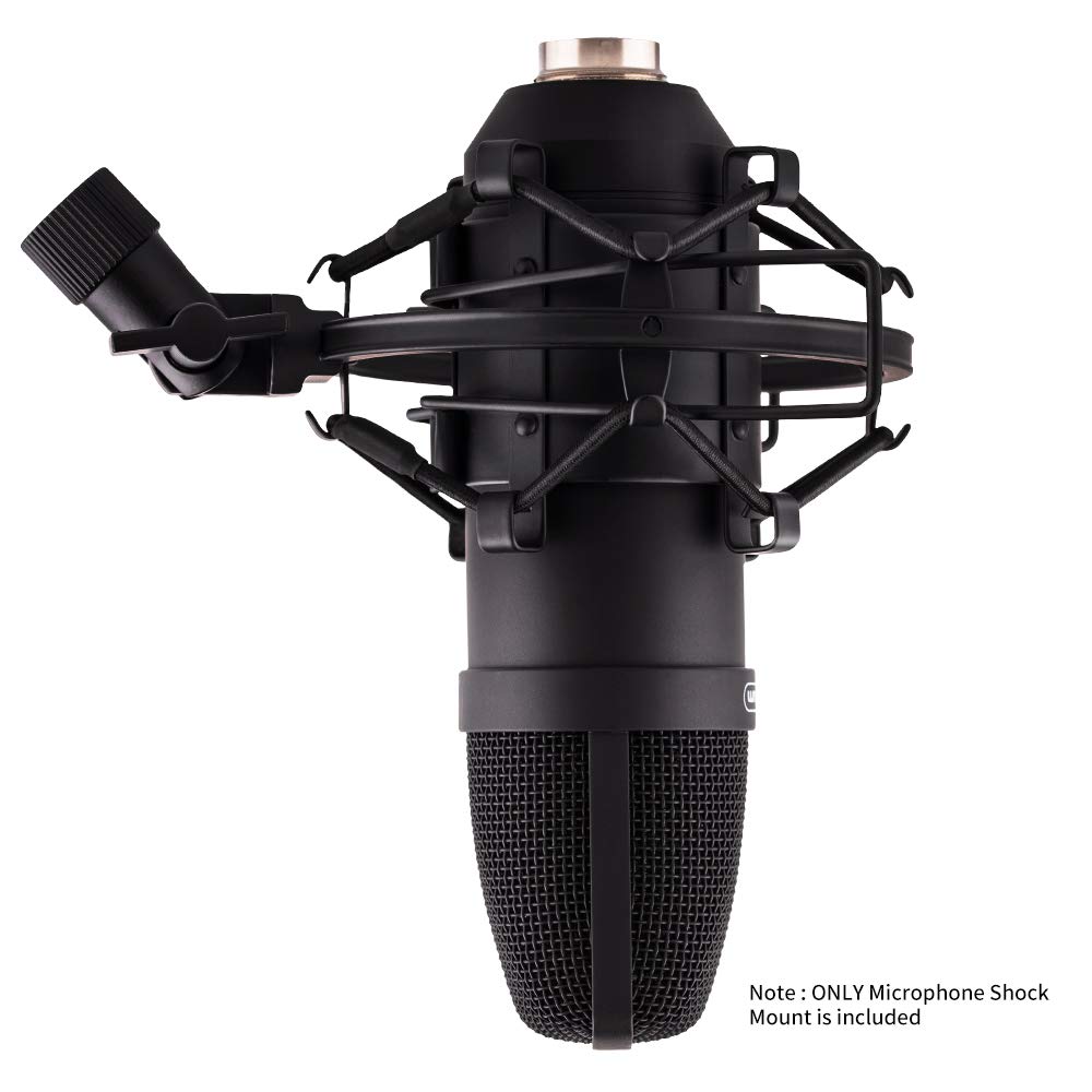 Lyrcro Microphone Shock Mount, Mic Anti Vibration Suspension Shock Mount Holder Clip For 44Mm 49Mm Diameter Condenser Mic Like M