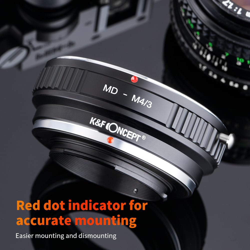 K&F Concept Lens Mount Adapter Compatible With Minolta Md Mount Lens To Micro 4/3 Mount Camera