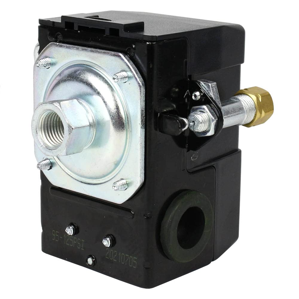 Pressure Switch For Air Compressor 95 125 Psi Single Port Heavy Duty 26A Replaces Hubbell Furnas Square D Siemens Sears Dewalt C