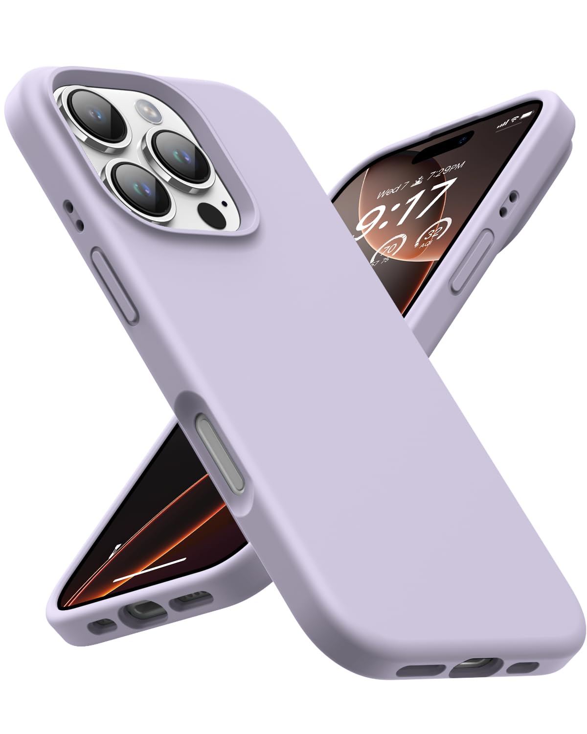 Ouxul Designed For Iphone 16 Pro Case,Shockproof Liquid Silicone Protective Phone Case With Soft Anti Scratch Microfiber Lining