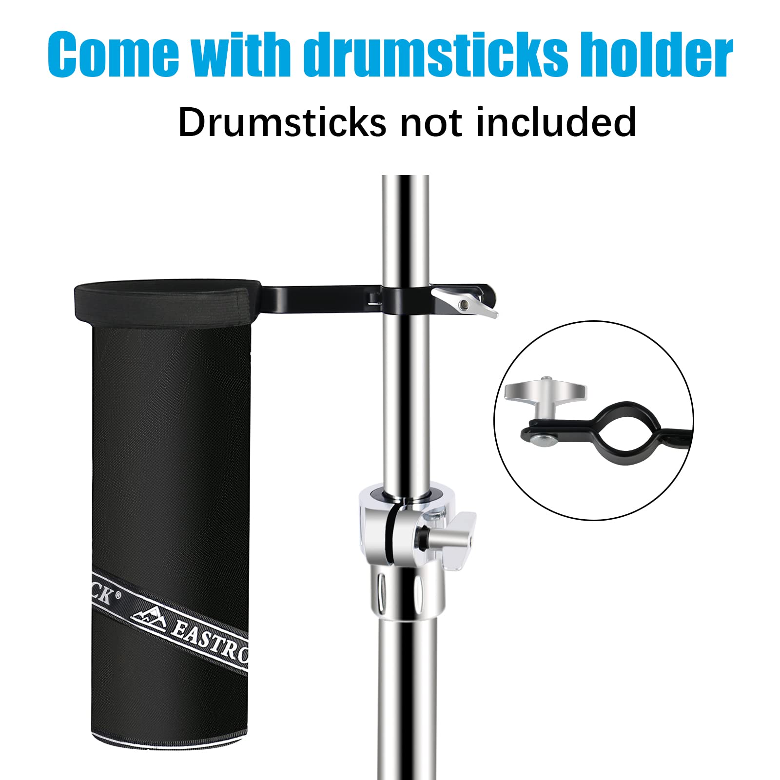 Eastrock Snare Drum Stand Adjustable With Drum Bracket Double Braced, Fit 10 14 Inches Dia Snare Drum Base Height Adjust From 14