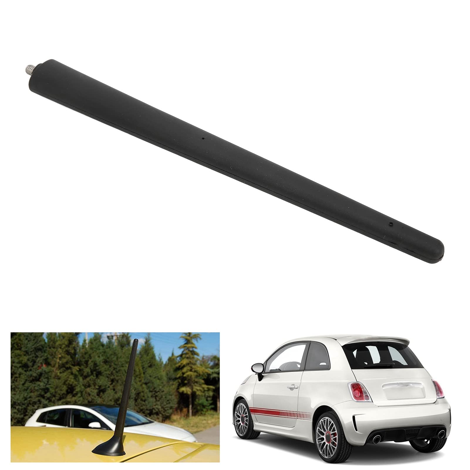 Placement, 500 Antenna, 500 Aerial Replacement 200Mm/7.87In Car Short Antenna Rubber Aerial Mast Black 52019353 Replacement For