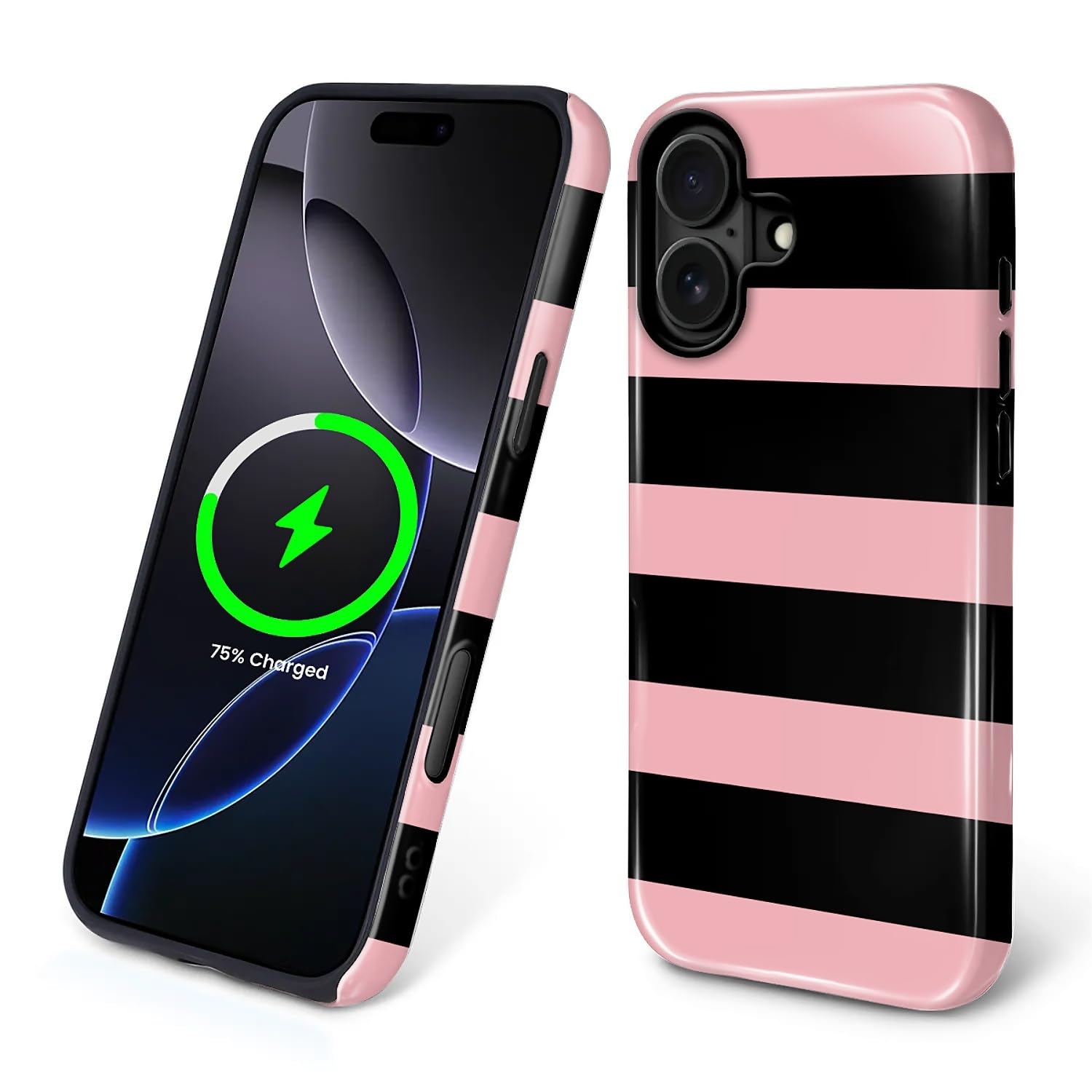Flivro Magnetic Case for iPhone 16, Compatible with Magsafe PC Hard Shell & Silicone Inner Bumper Anti-Scratch Full-Body Cover S