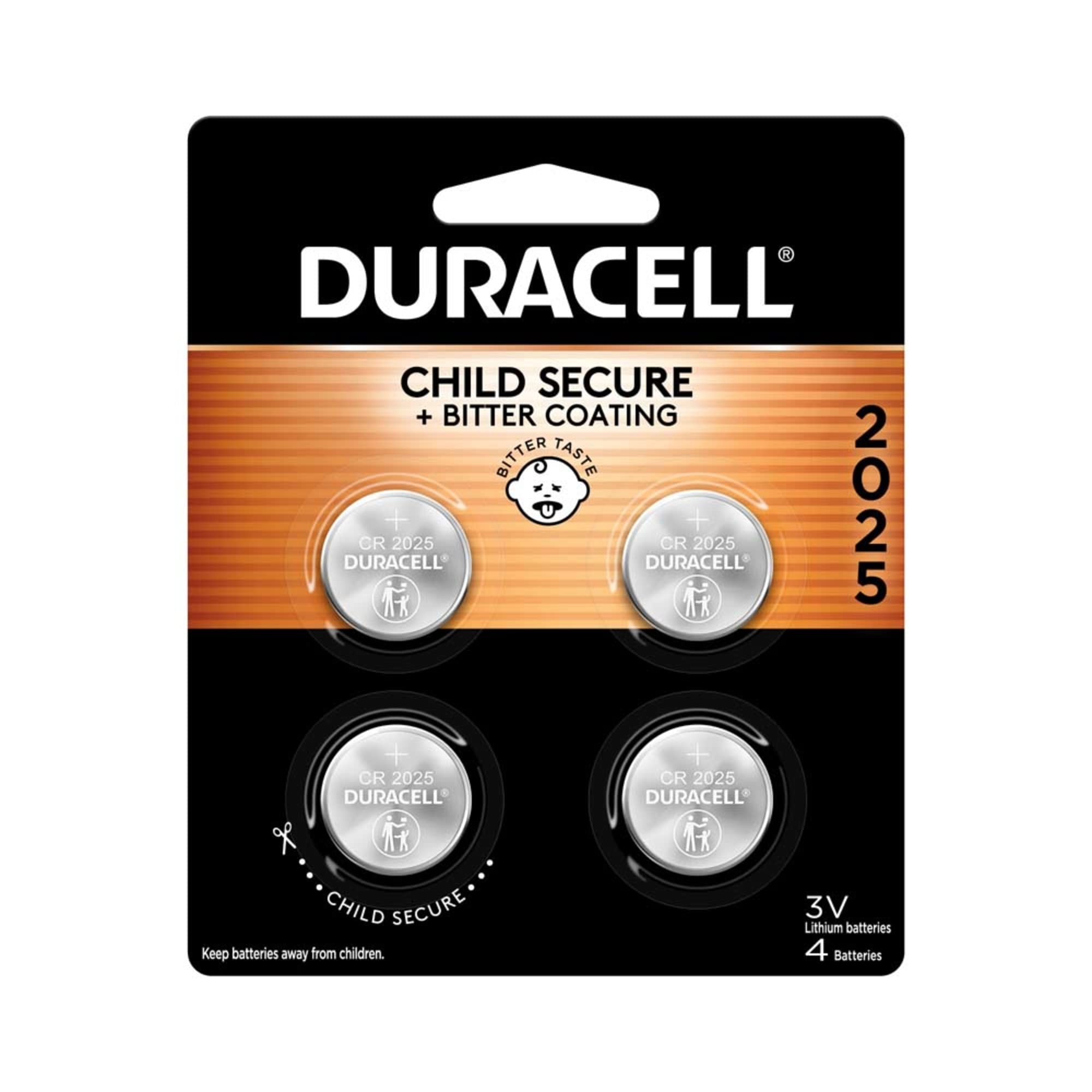 Duracell Durdl20254Pk Button Cell Lithium Battery 2025 4 Pack