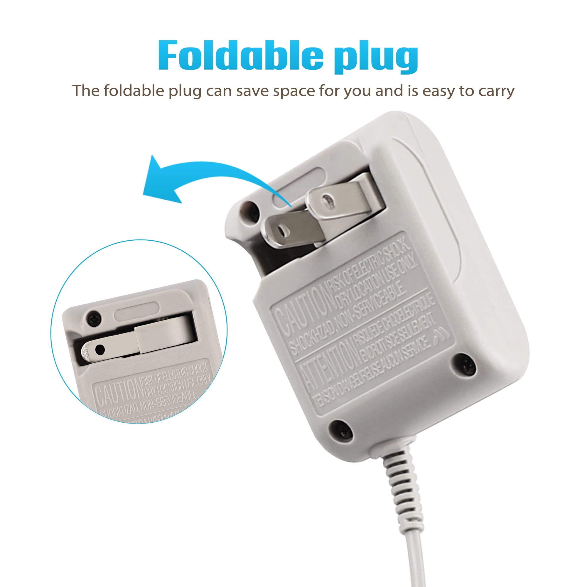Ds Lite Power Charger, Ac Adapter For Nintendo Ds Lite Systems , Wall Travel Charging Cable 5.2V 450Ma