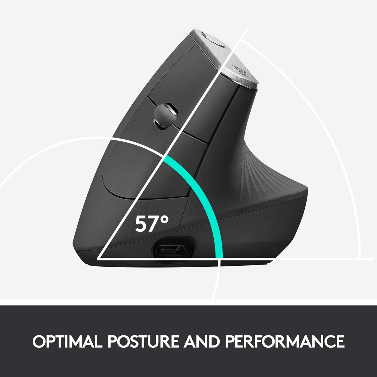 Logitech MX Vertical Wireless Mouse - Ergonomic Design Reduces Muscle ...