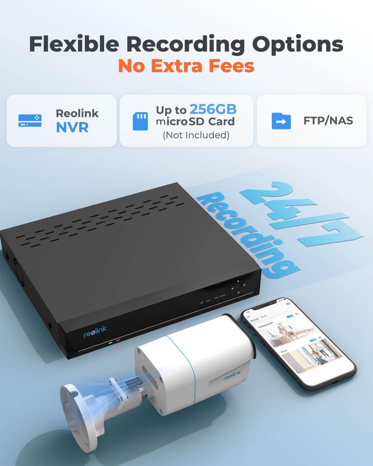 Reolink 4K/8Mp Security Poe Ip Camera, Human/Vehicle/Pet Detection, Time Lapse, 100Ft Ir Night Vision, Work With Smart Home, Up To 256Gb Microsd Card, Surveillance Outdoor Indoor, Rlc 810A