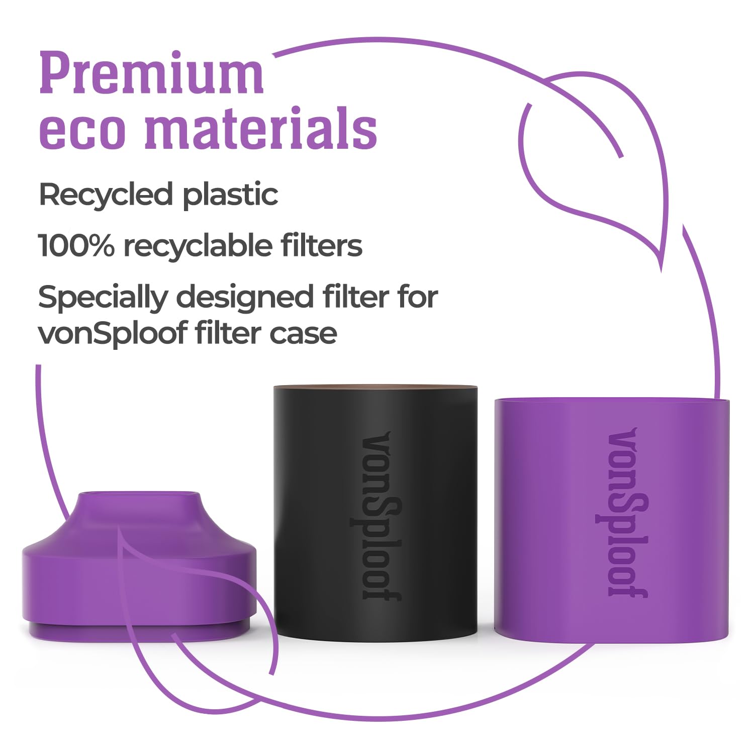 Vonsploof Personal Smoke Air Filter To Trap Smoke & Odor   Eliminate Smoke For Buddy With Sploof I Long Lasting Replacement Filt