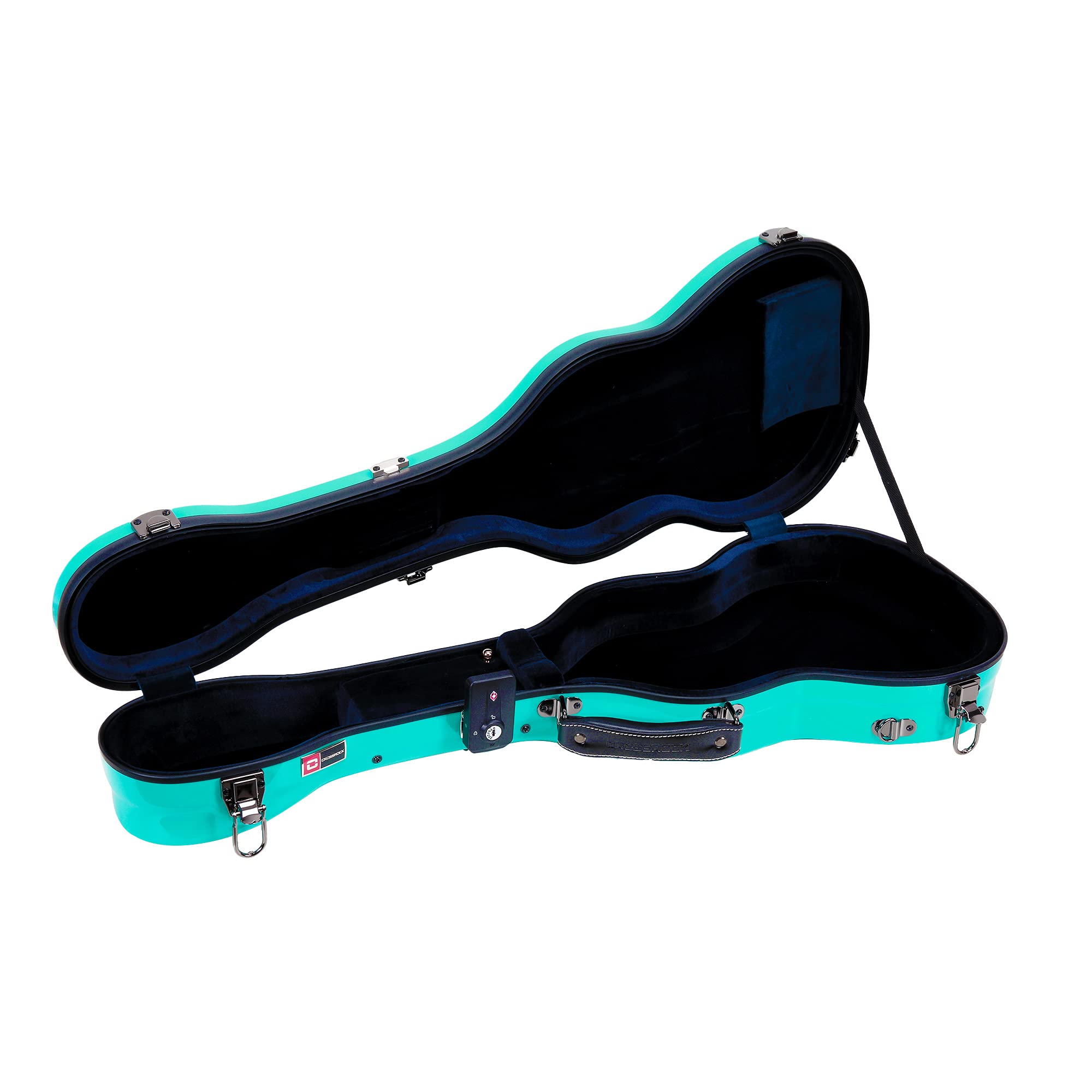 Crossrock Deluxe Fiberglass Baritone Ukulele Case With Tsa Lock, Mint Blue (Crf2020Bumb)