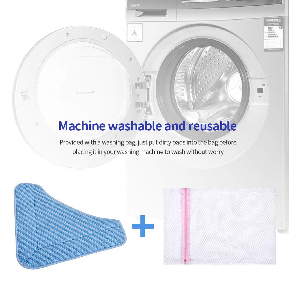 Keetidy Triangle Replacement Mop Pads For Pureclean Steam Cleaner For Pursteam Thermapro Elite 12 In 1 And Compatible With Purec