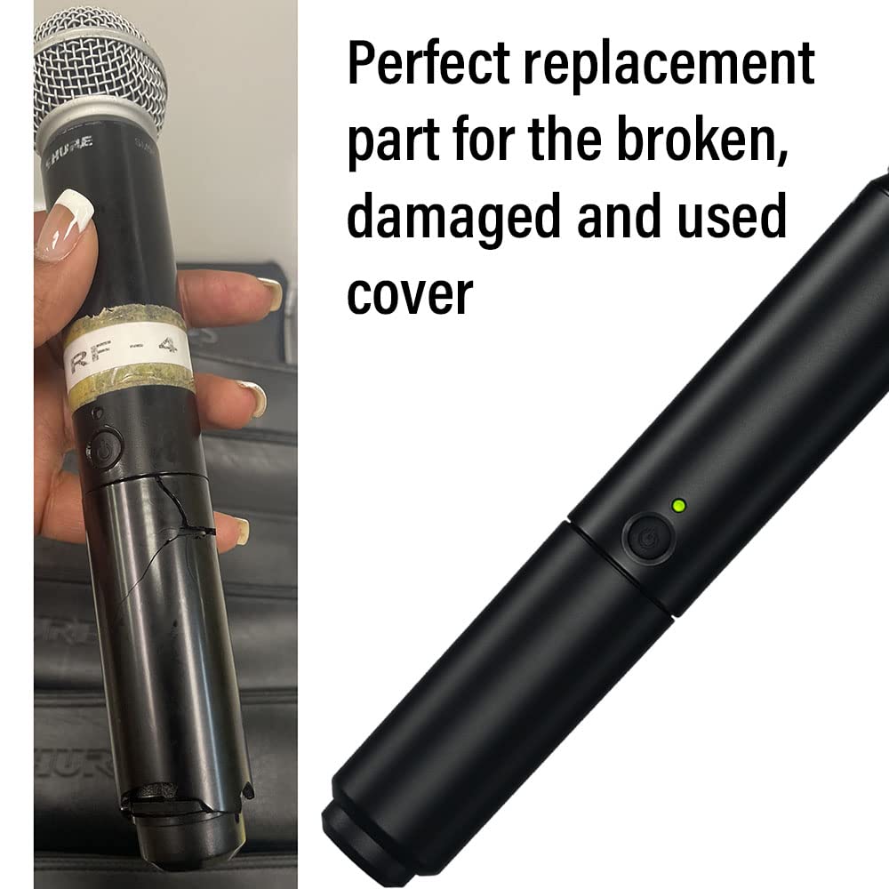 Glossy Battery Cover Compatible With Blx2 / Blx288   Sm58 / Beta 58 /Beta 87 Wireless Microphone Housing Body Cap/Cup Replacemen