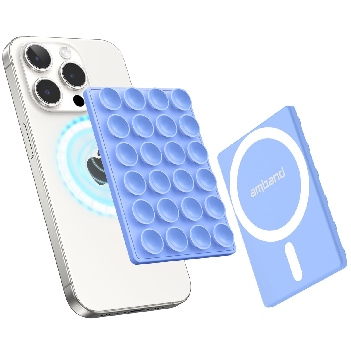 Amband Airplane Travel Essential Accessories Phone Holder For Women Men, Magnetic Suction Cup Phone Mount For Flying Plane Seat 