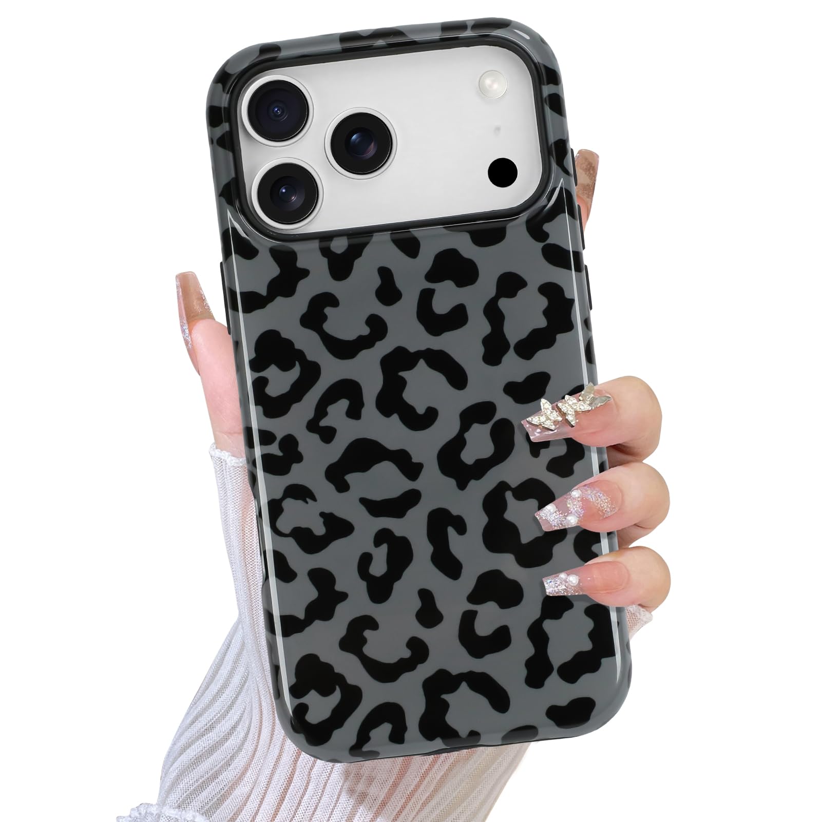 TEAUGHT Compatible with iPhone 17 Pro Case Support for MagSafe Cute Pattern Leopard Print Cheetah Camera Protection Cover for Gi