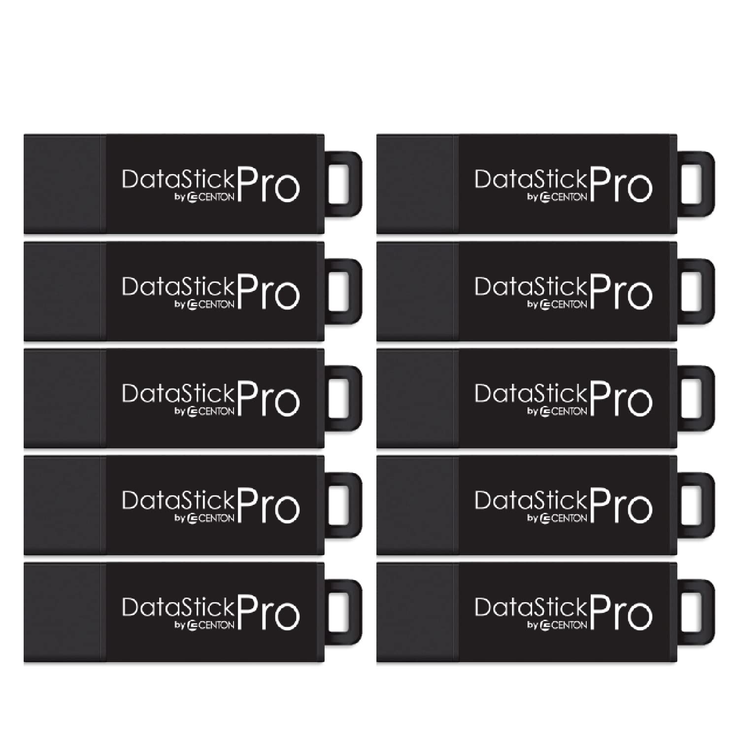 Centon Electronics Mp Valuepack Usb 3.2 Gen1 Datastick Pro Flash Drive, 128 Gb, 10 Usb Flash Drives, 10 Pack, Black